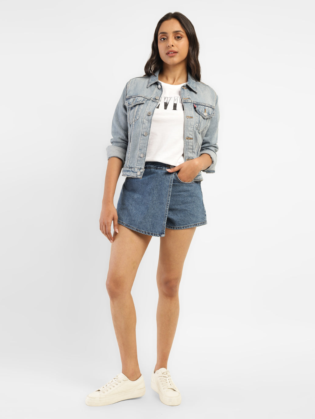 Women's High Rise Navy Regular Fit Skirt - 6b7e75ea-f33d-4b9d-929c-2131512c211c View