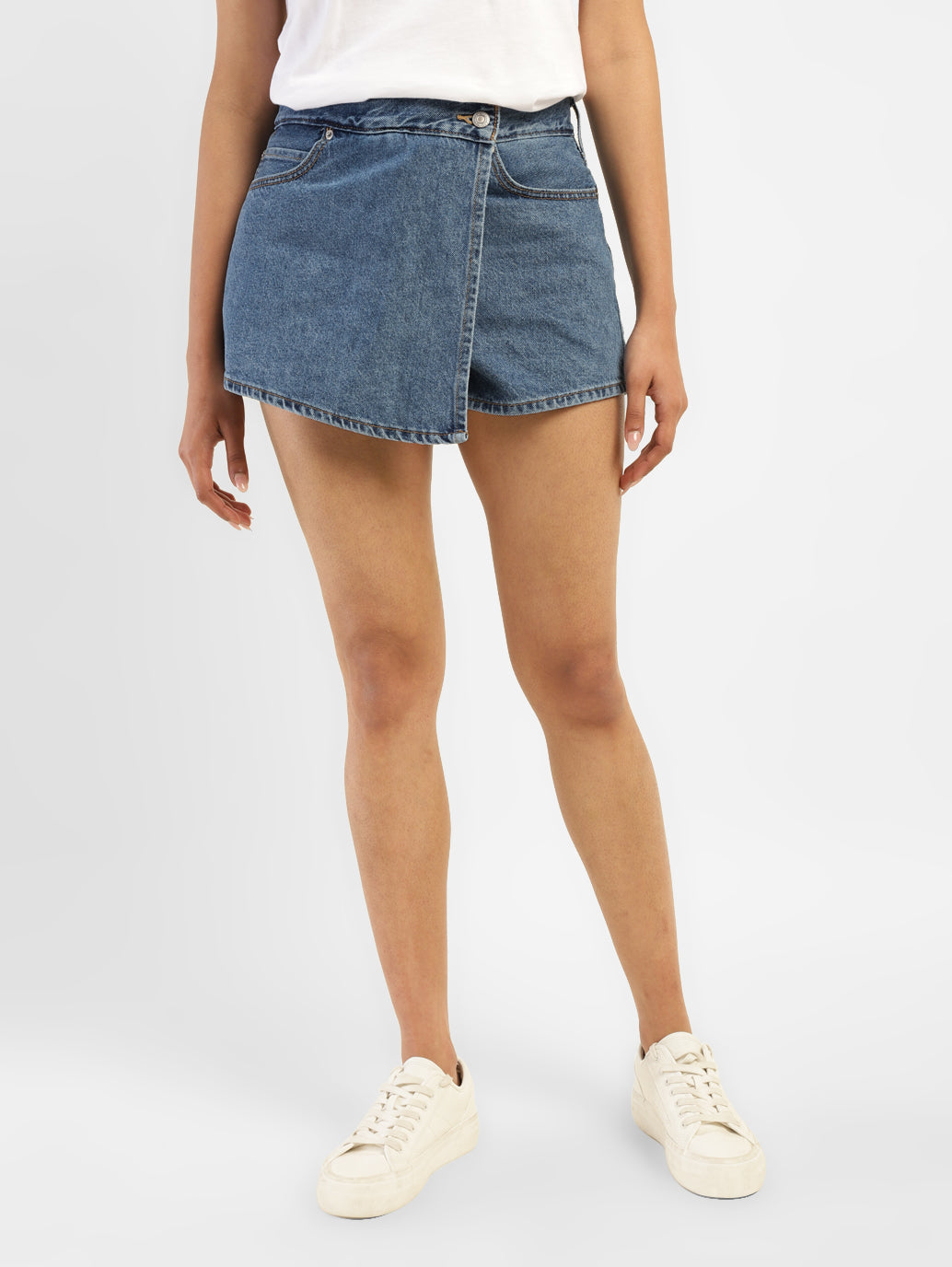 Women's High Rise Navy Regular Fit Skirt - e5cc3040-9b76-4749-a11c-cb8a52e464ab View