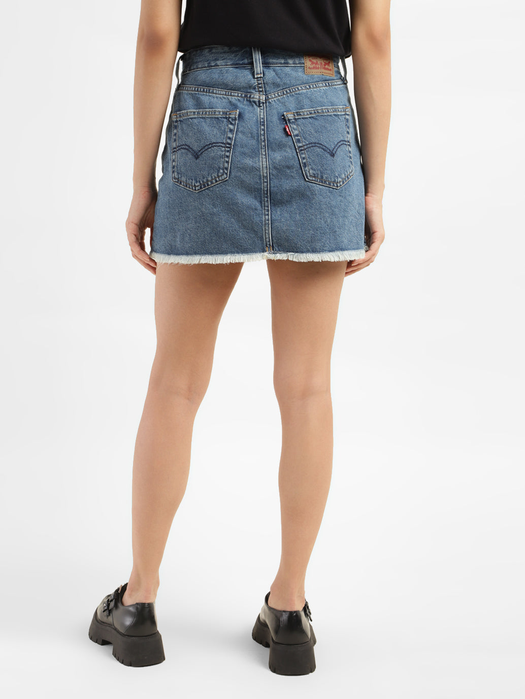 Women's High Rise Blue Regular Fit Skirt - ee415287-5b77-4d97-b18e-dc517e53823c View