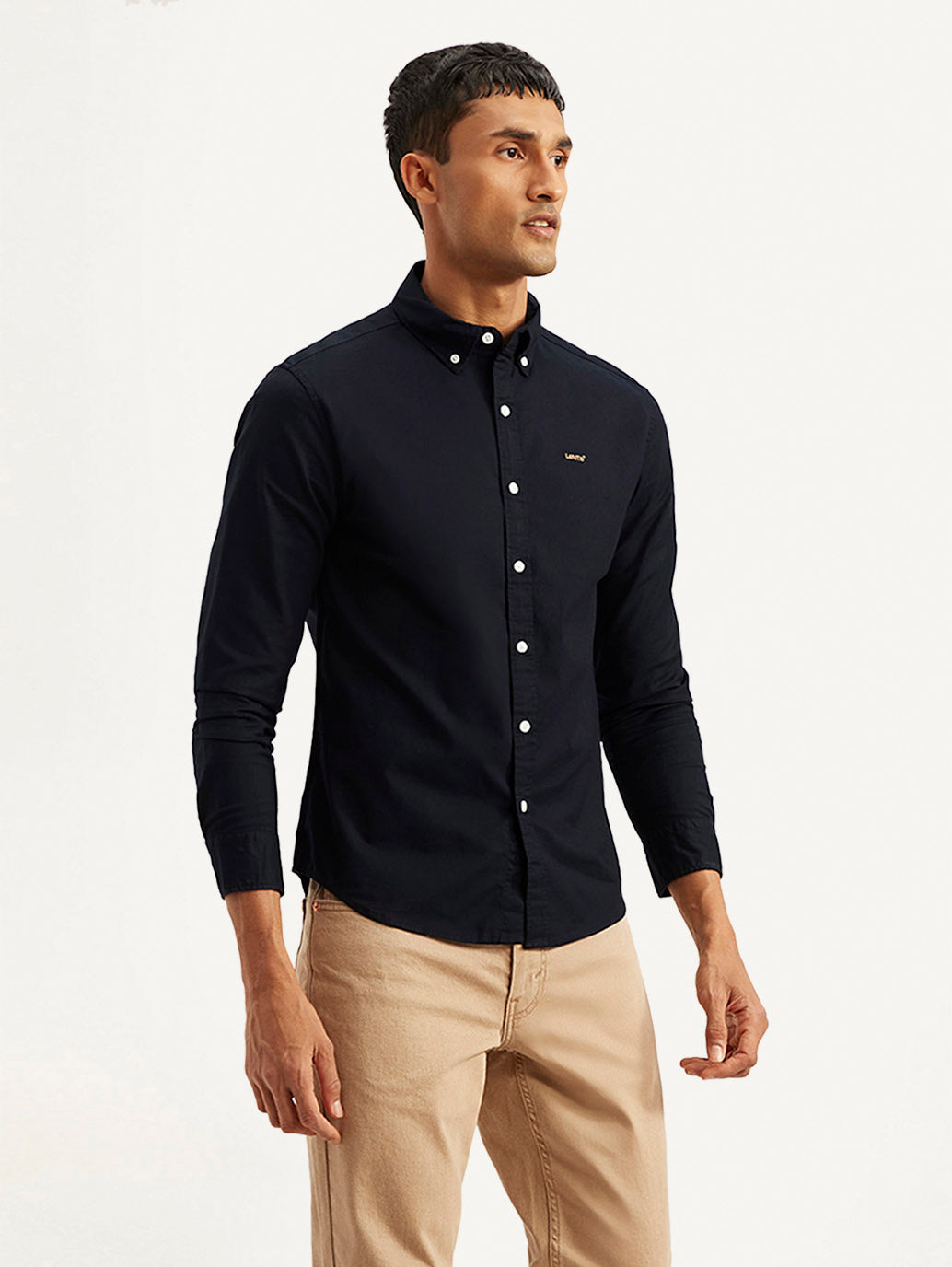Men's Solid Slim Fit Oxford Shirt - 5d410fcf-0118-4715-997f-0a7819dfb710 View