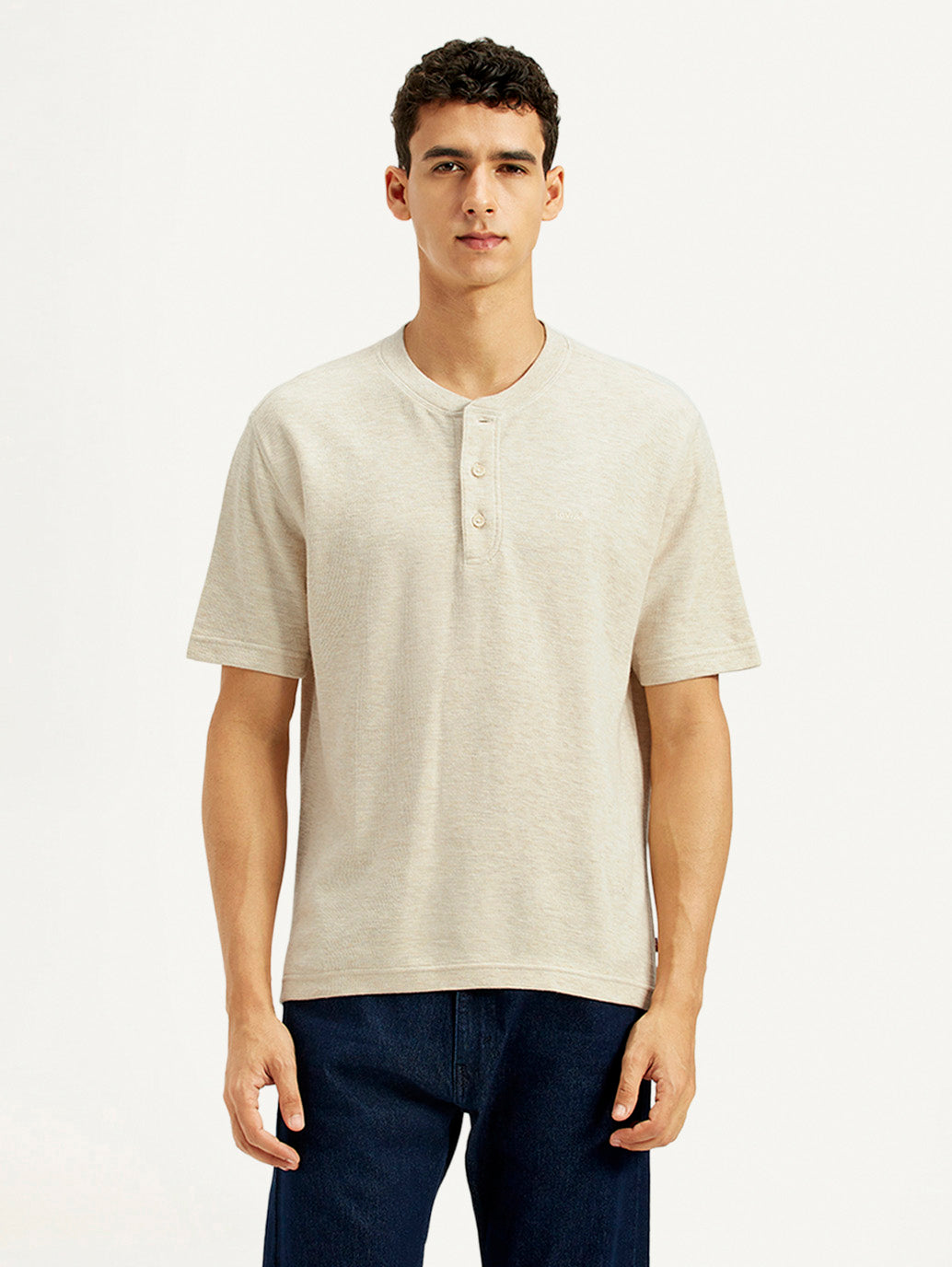 Men's Textured Slim Fit T-Shirt - Front View