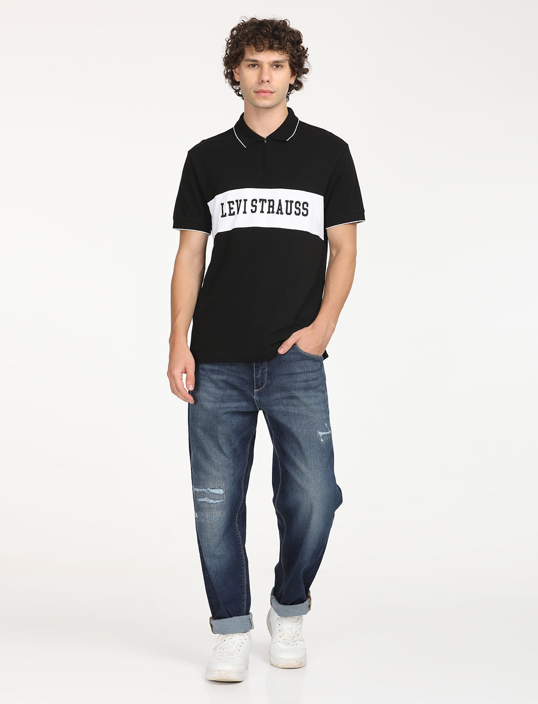 Men's Brand Logo Slim Fit Polo T-shirt - 6 View
