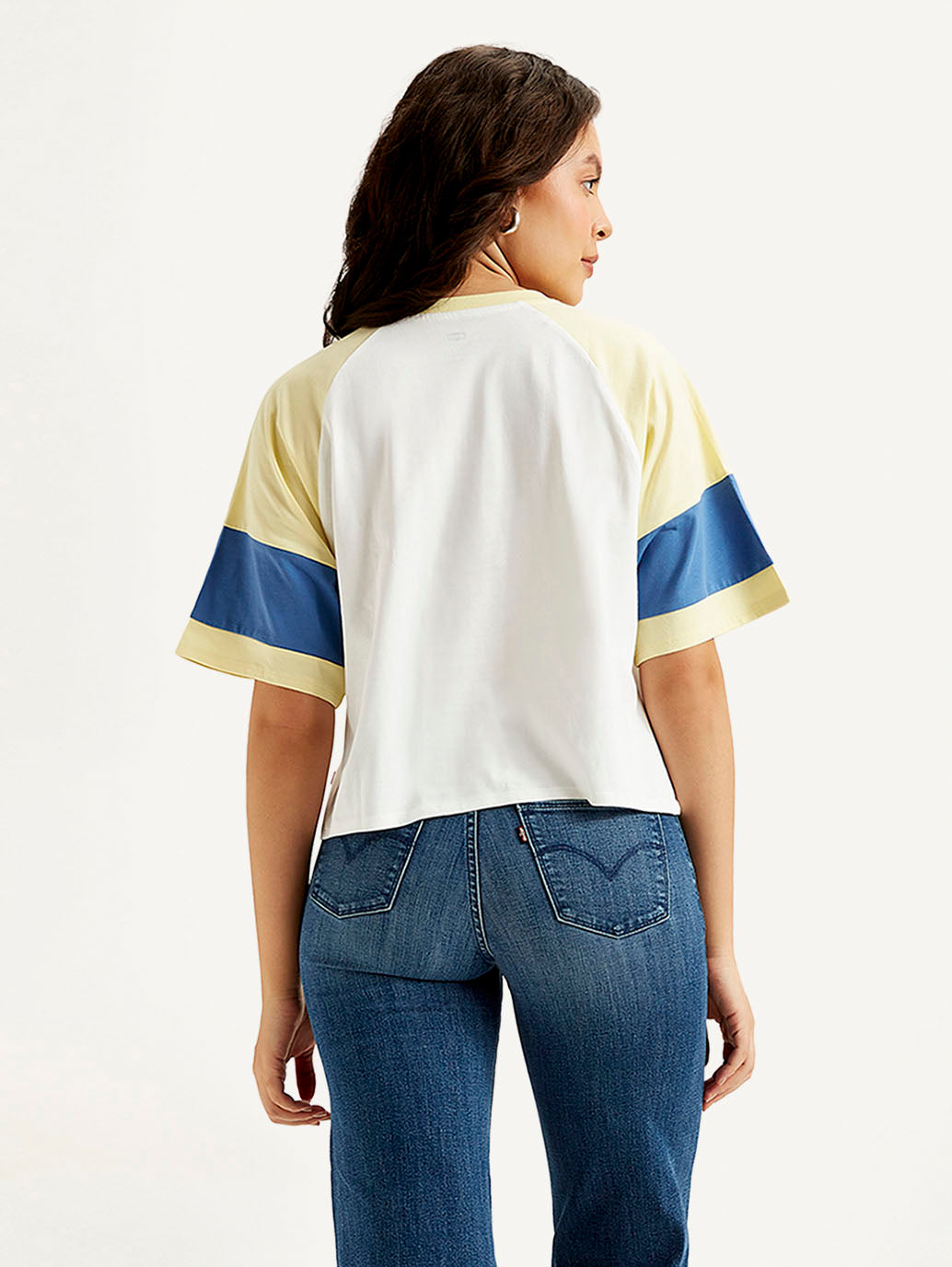 Women's Colorblock Relaxed Fit T-shirt - Back View