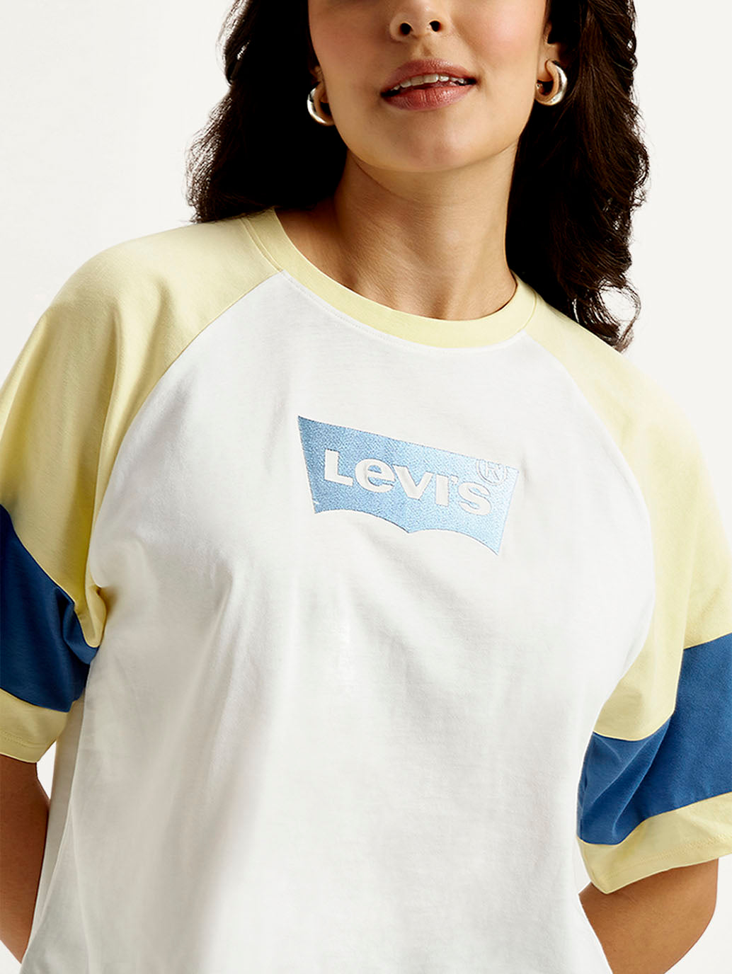 Women's Colorblock Relaxed Fit T-shirt - Detail View