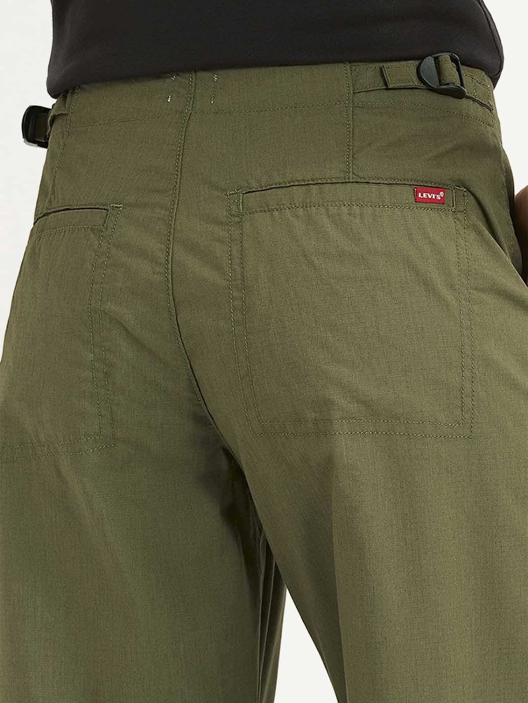 Women's Mid Rise Olive Baggy Cargo Trousers - f8763937-55b4-45cd-9bbc-5fec2afe4991 View
