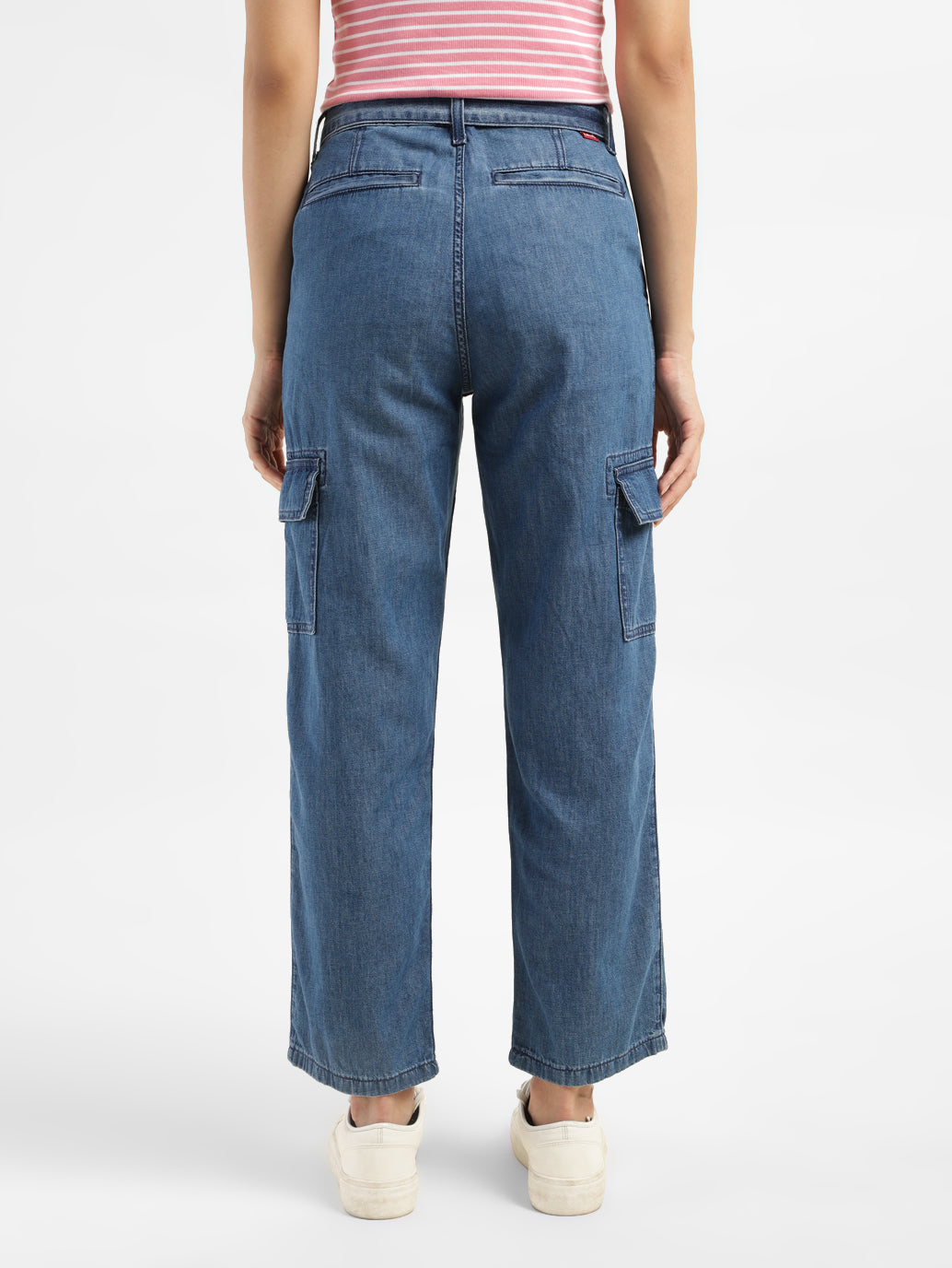 Women's 94 Blue Baggy Fit Mid Rise Jeans - 5deb4fc8-7fbe-4bdb-a101-36ad8cb8f09b View