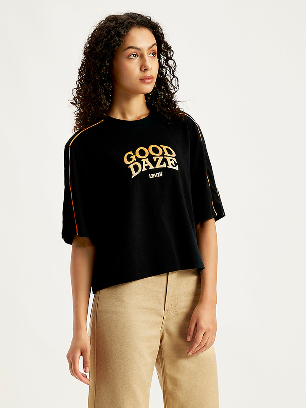 Women's Typographic Print Loose Fit T-Shirt - 36357782-c5bb-4e42-9013-0a3652788f10 View
