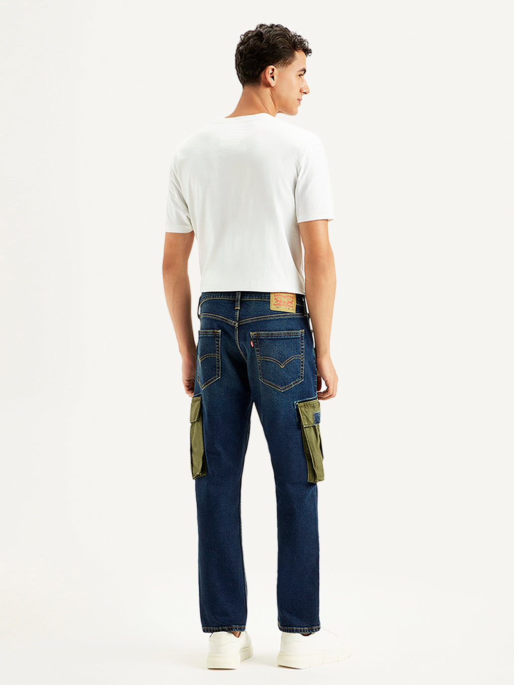 Men's 541 Tapered Fit Navy Cargo Jeans - Back View