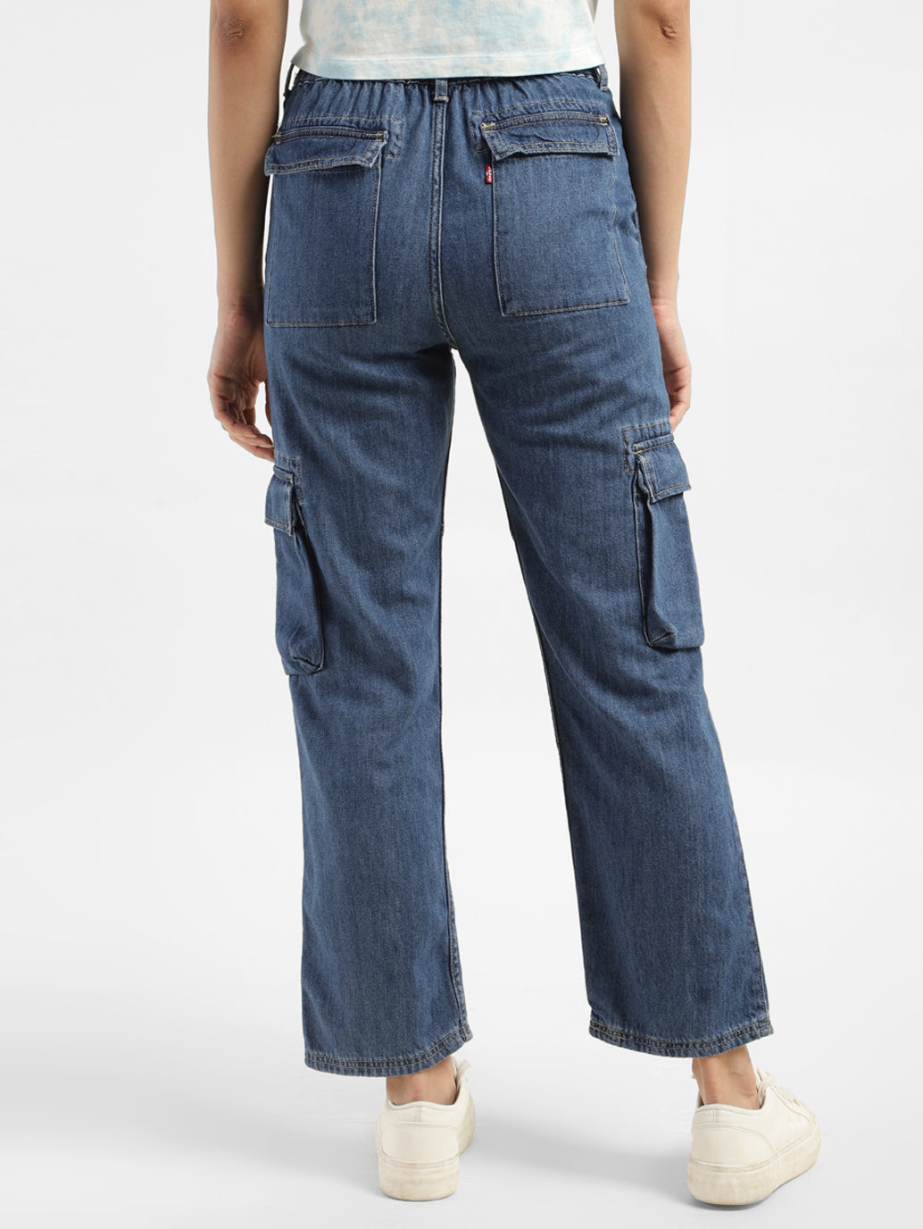 Women's Blue Bootcut Fit High Rise Jeans - f6a60f99-a946-4f7a-8853-b6f4ea7460c8 View