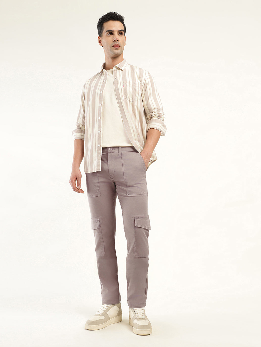 Men's Slim Fit Cargo Trousers - a094cbd0-9bc0-4625-b5b9-c719b87f739c View