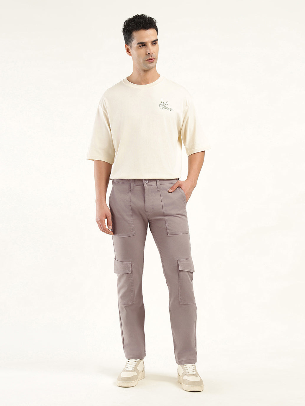 Men's Slim Fit Cargo Trousers - fb3a30e0-b367-4b13-ad38-4335de702c09 View