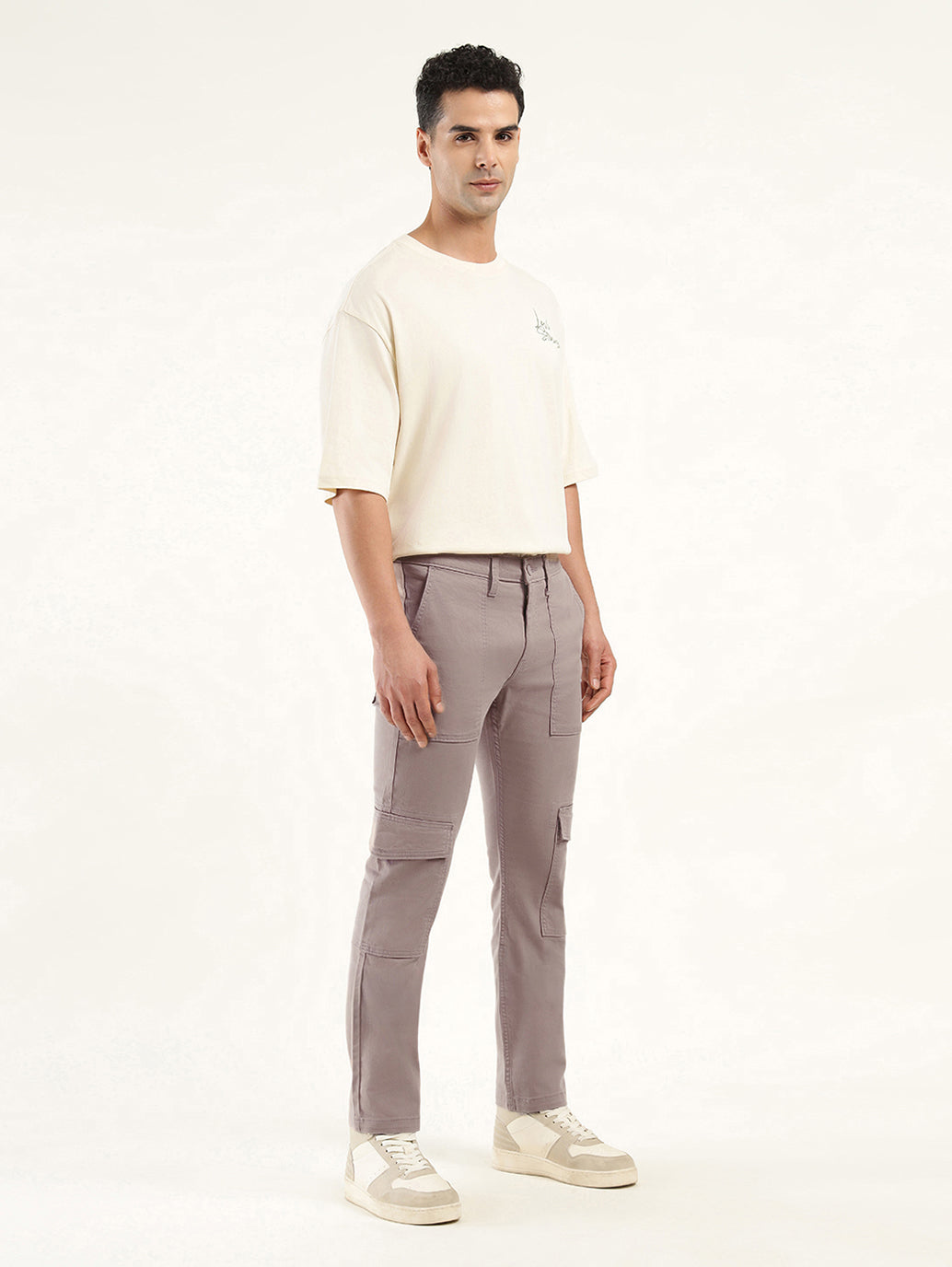 Men's Slim Fit Cargo Trousers - 5cbe2285-1759-457d-ac51-3156886cd74c View
