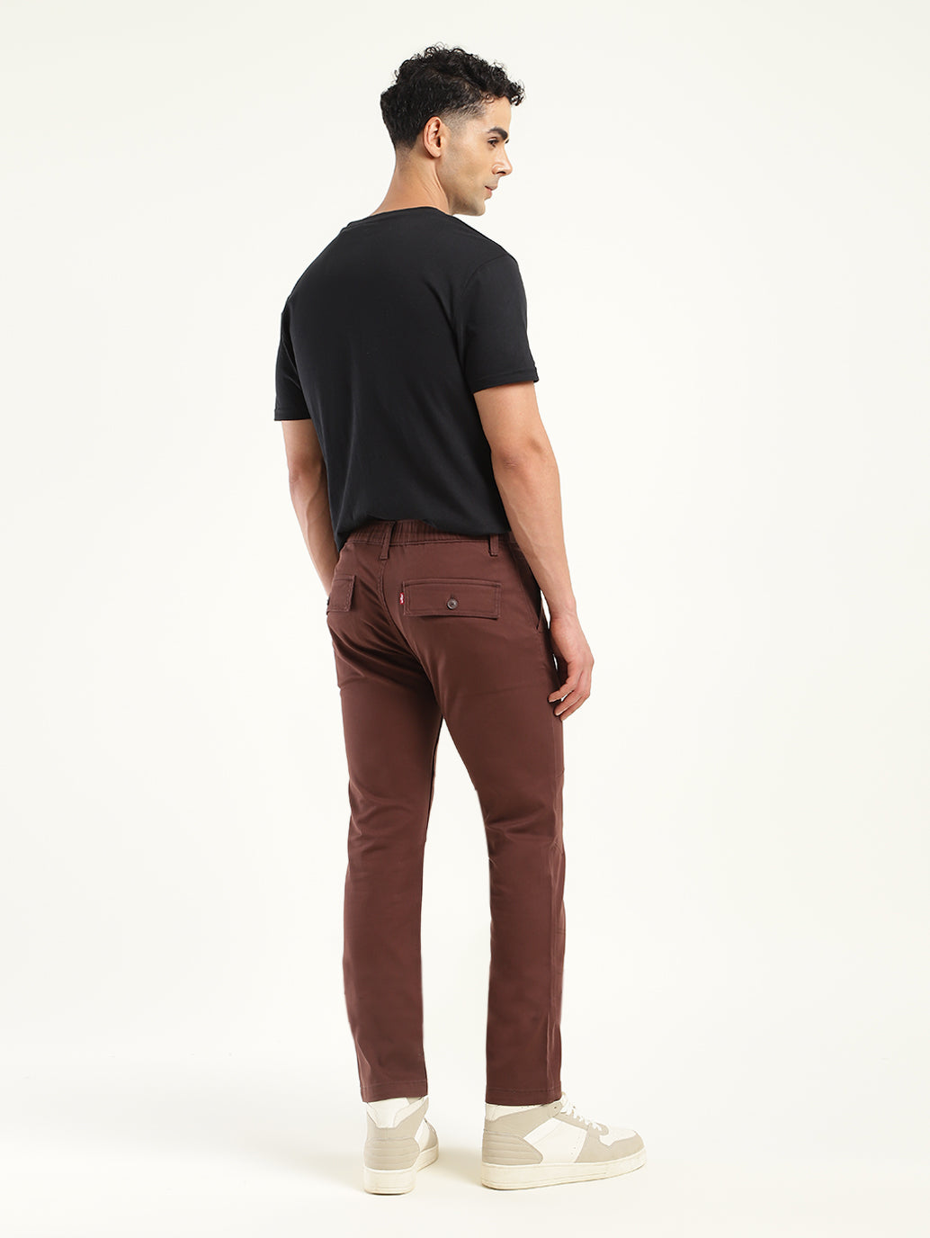 Men's 511 Slim Fit Brown Trousers - Back View