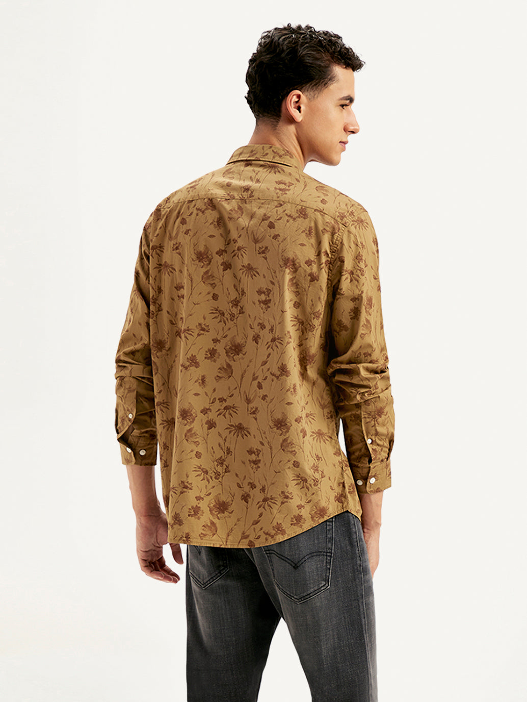 Men's Floral Print Regular Fit Shirt - 135b913c-057e-4739-ab06-1e47fa7050b0 View