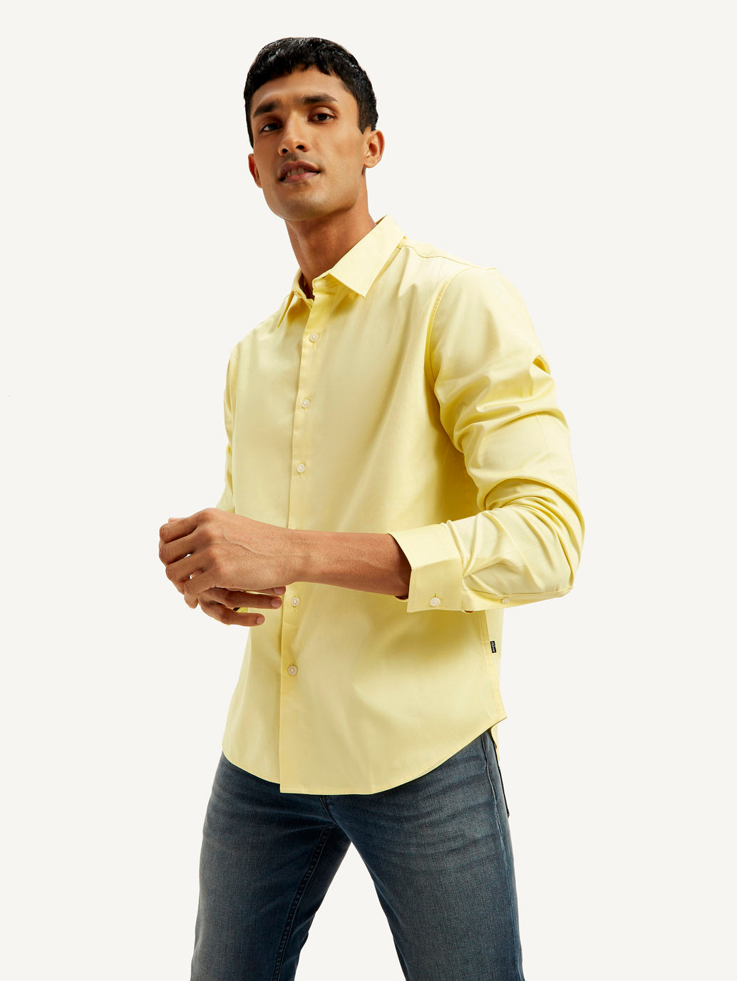 Men's Redloop Solid Slim Fit Shirt - Elevated View