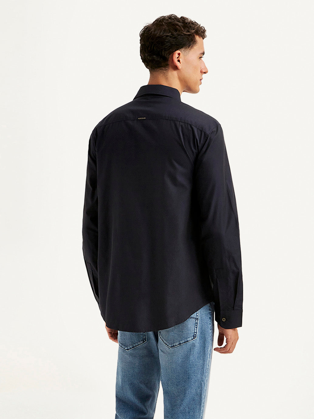 Men's Redloop Solid Slim Fit Shirt - Back View