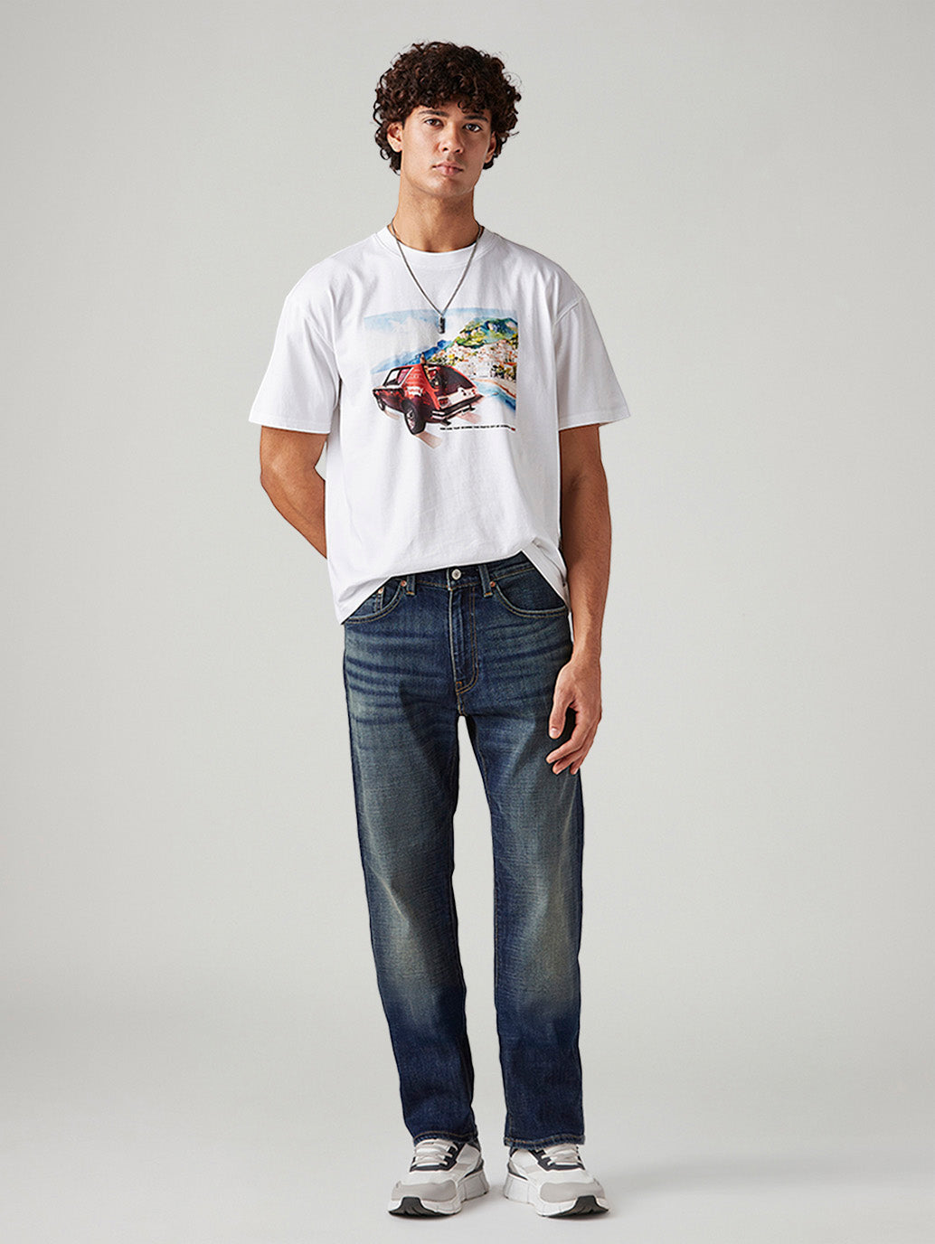 Men's 505 Dark Blue Straight Fit Mid Rise Selvedge Jeans