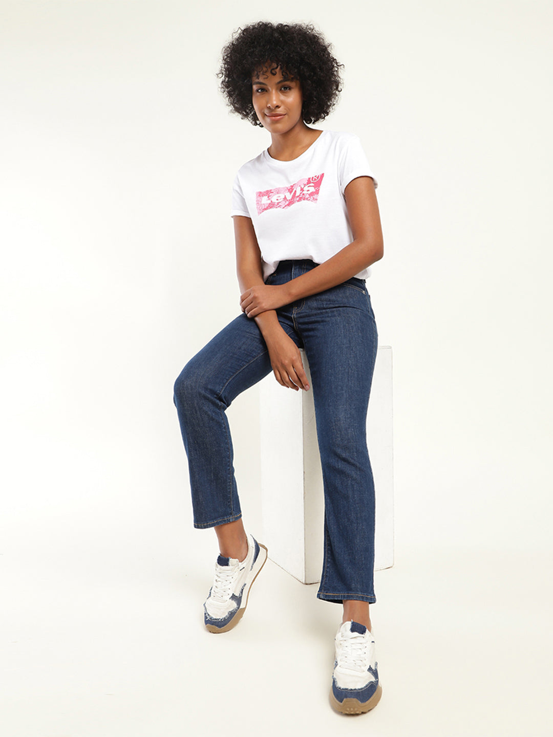 Women's 710 Blue Skinny Fit High Rise Jeans - 20shot View