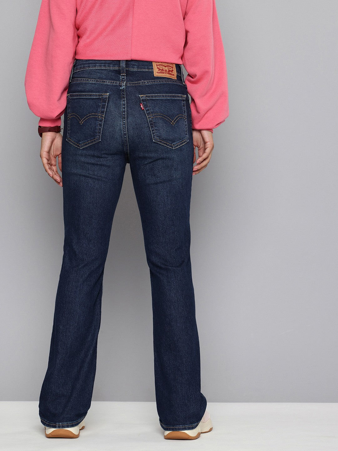 Women's 710 Blue Skinny Fit High Rise Jeans - 3 View