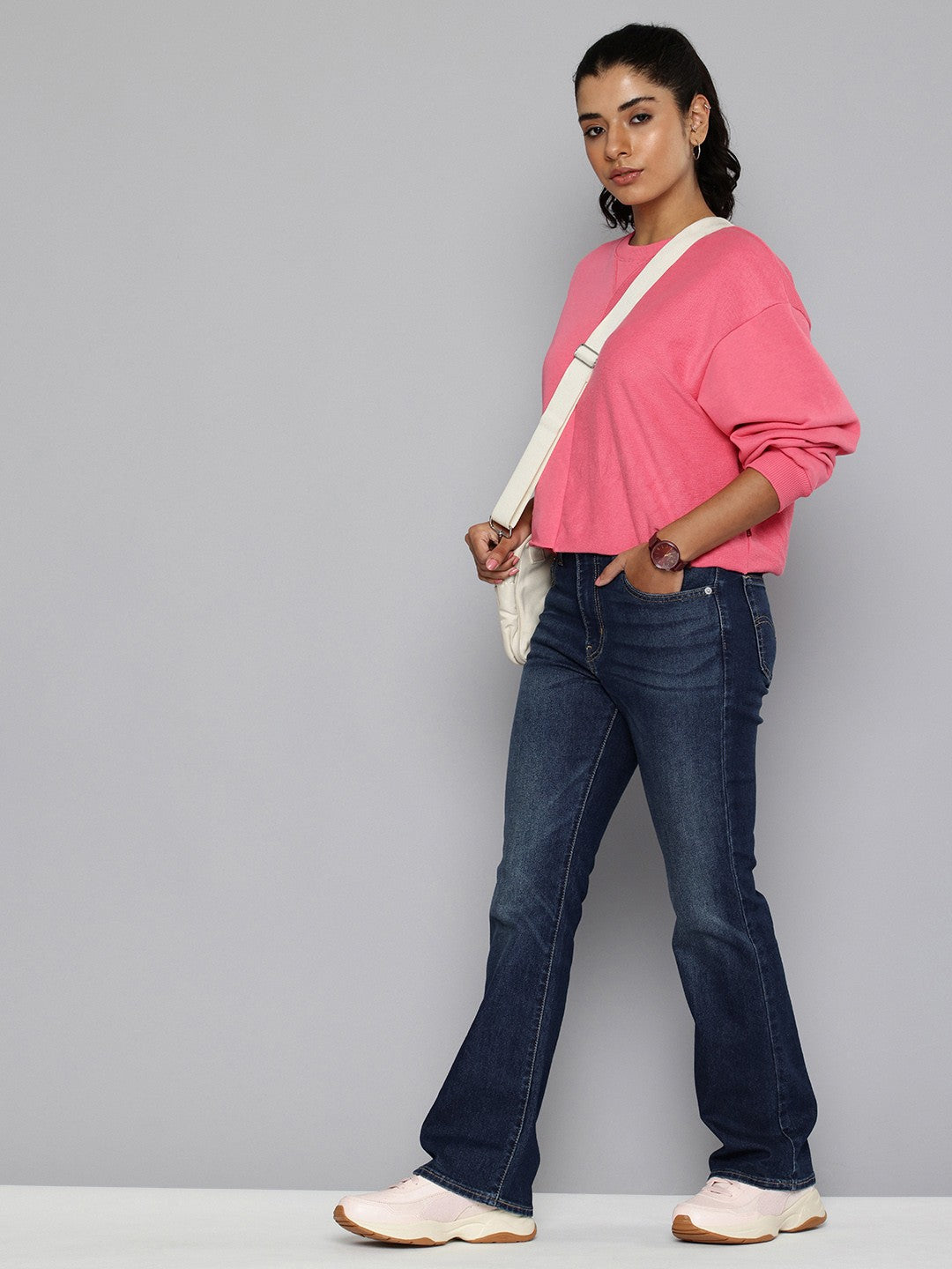 Women's 710 Blue Skinny Fit High Rise Jeans - 4 View