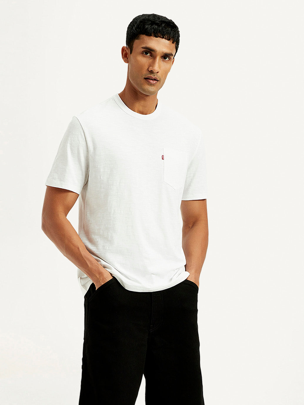 Men's Solid Crew Neck T-shirt - Styleshot View