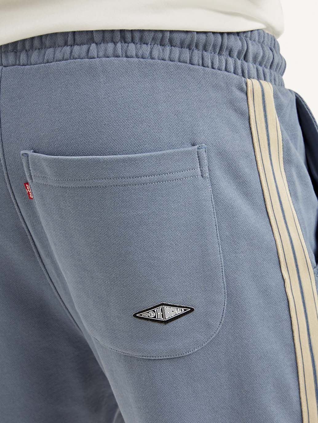 Men's Blue Solid Joggers - Detail View