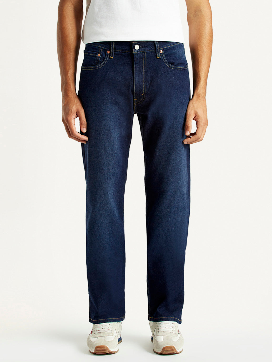 Men's 555 Dark Indigo Loose Fit Mid Rise Jeans - Front View