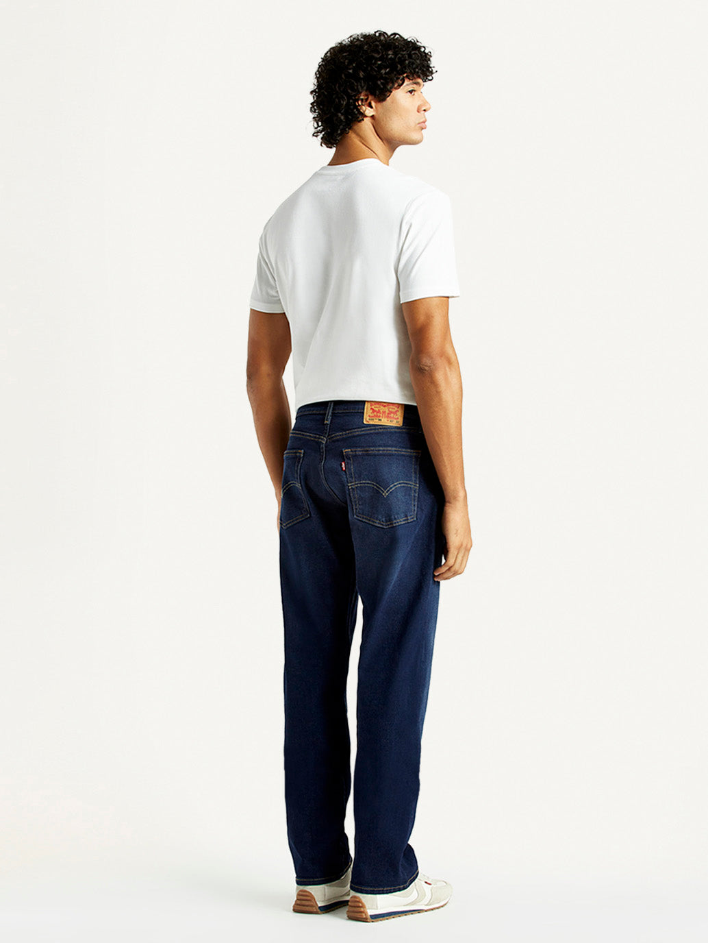Men's 555 Dark Indigo Loose Fit Mid Rise Jeans - Back View