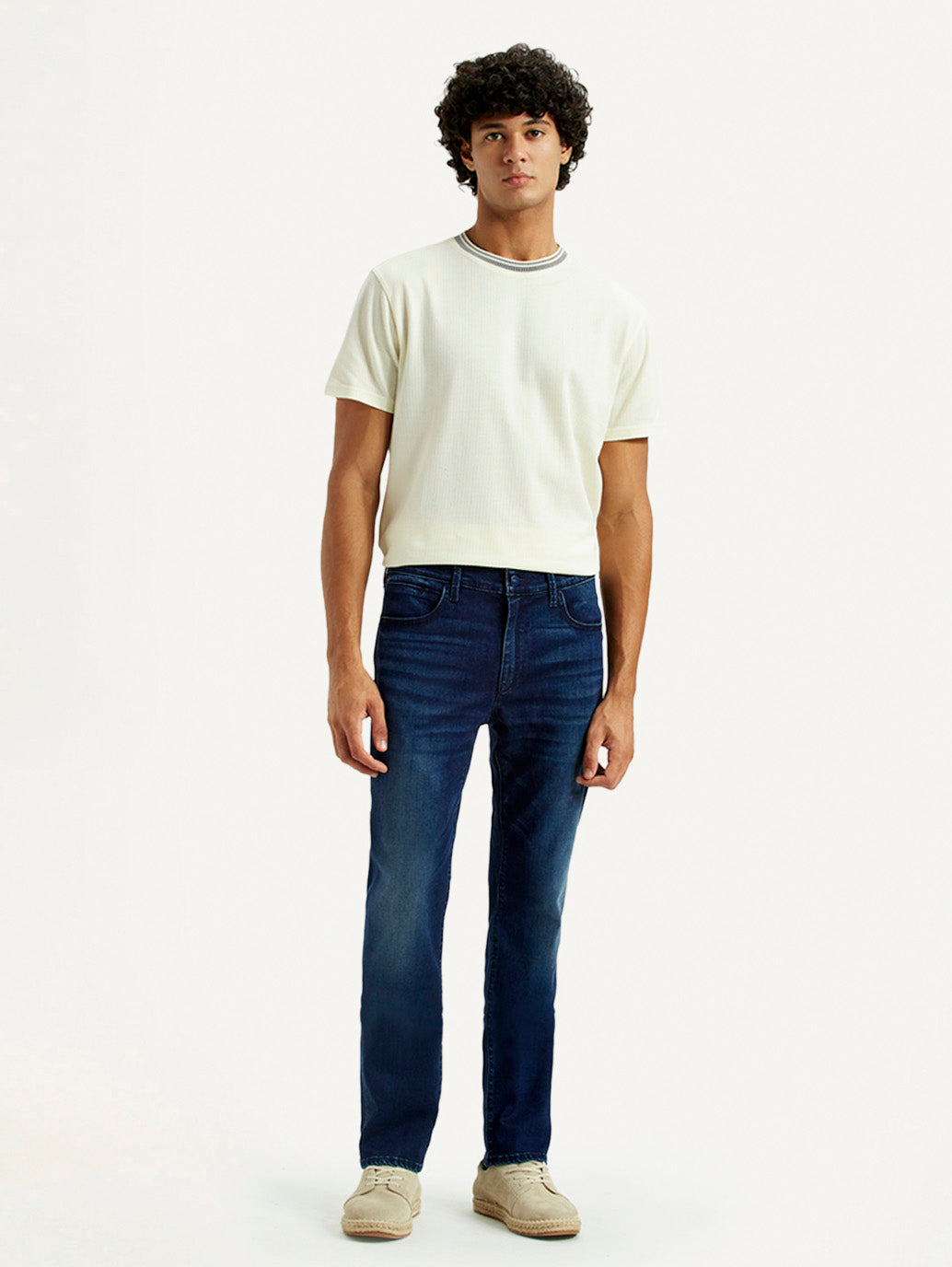 Men's Redloop 511 Dark Indigo Slim Fit Mid Rise Jeans - Front View