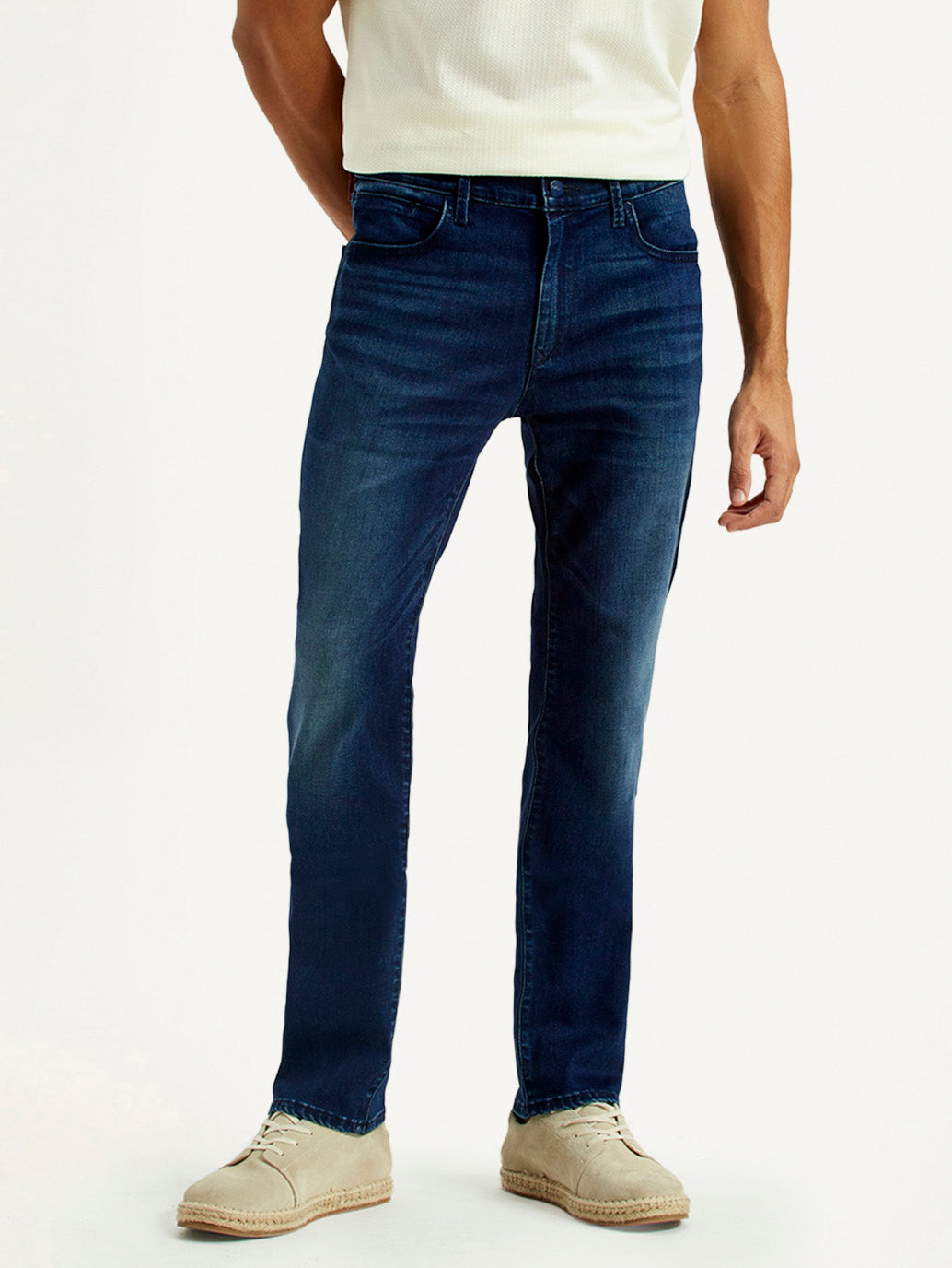 Men's Redloop 511 Dark Indigo Slim Fit Mid Rise Jeans - Front View