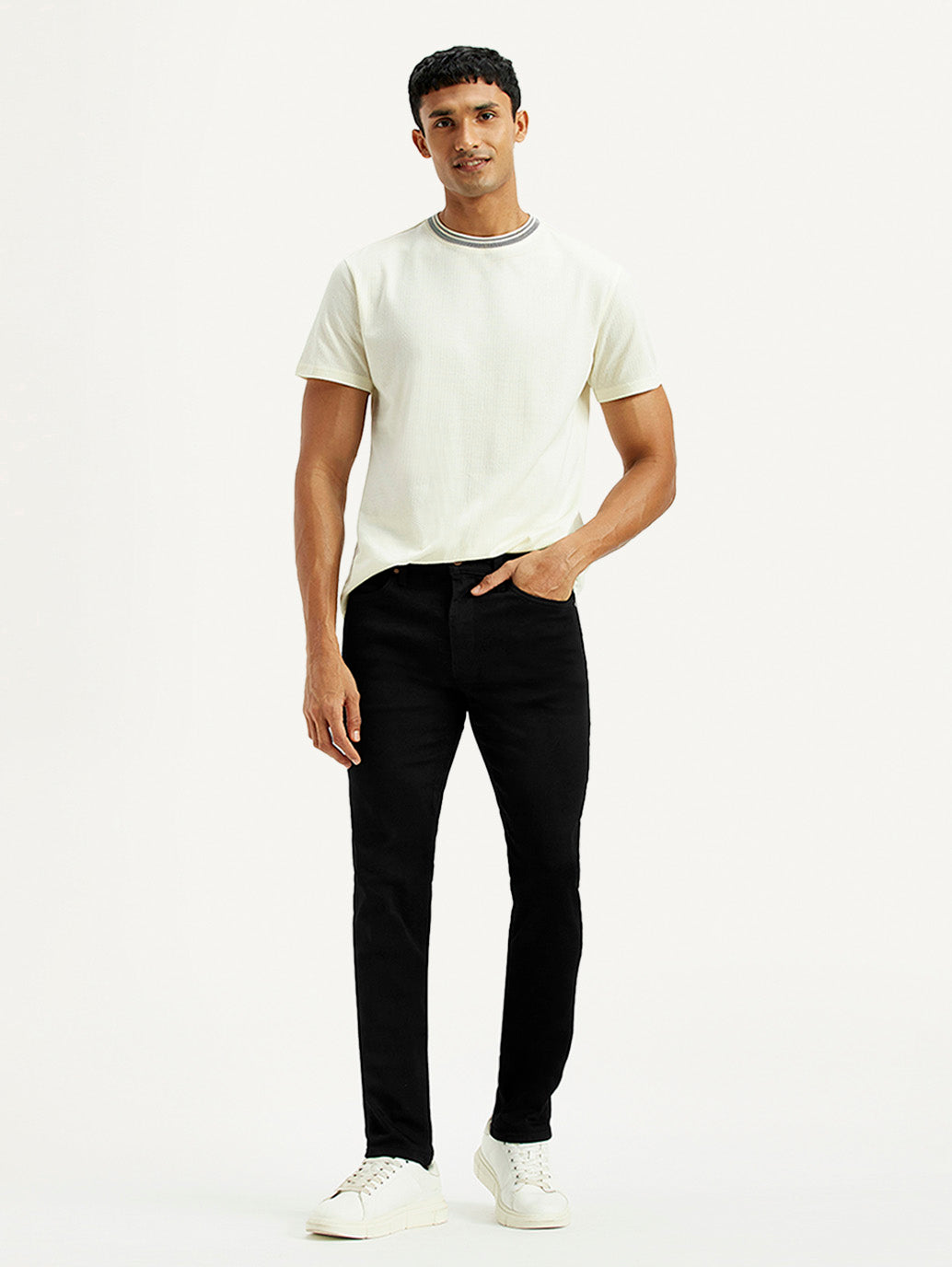 Men's Redloop 511 Dark Indigo Slim Fit Mid Rise Jeans - Styleshot View