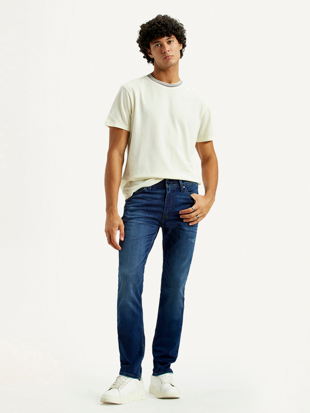Men's Redloop 511 Indigo Slim Fit Mid Rise Jeans - Styleshot View