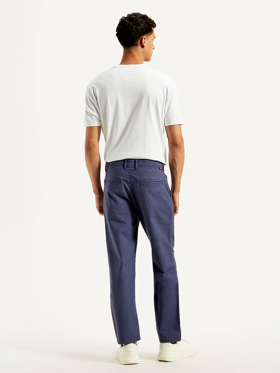 Men's Blue Authentic Straight Fit Linen Chinos - 20 View