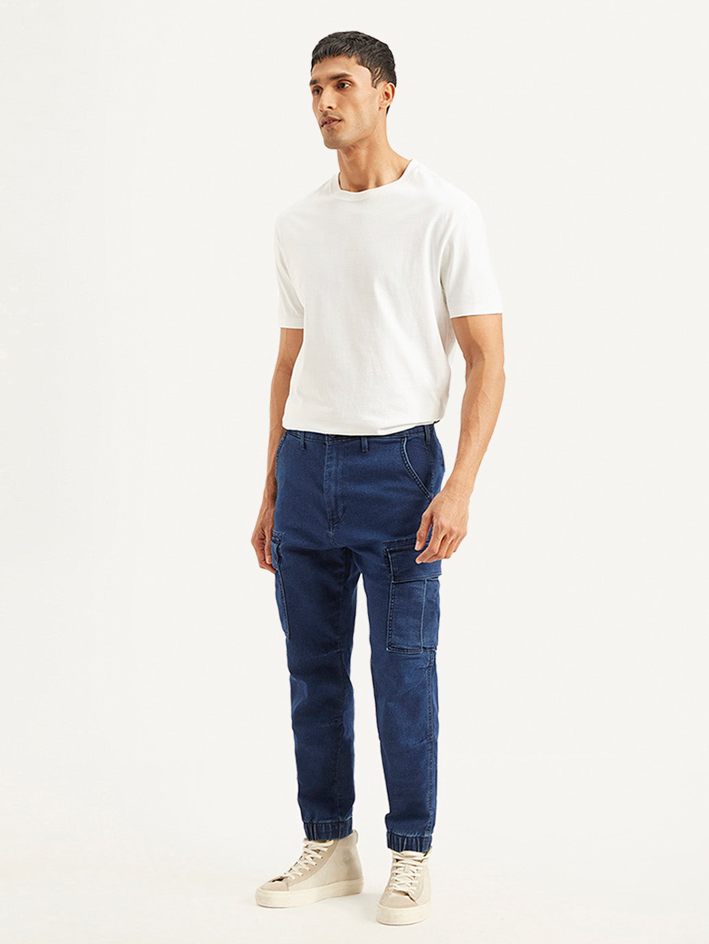 Men's Tapered Dark Blue Utility Cargo Jogger - e4bfbab1-2068-43f6-8a46-b20396206cfd View