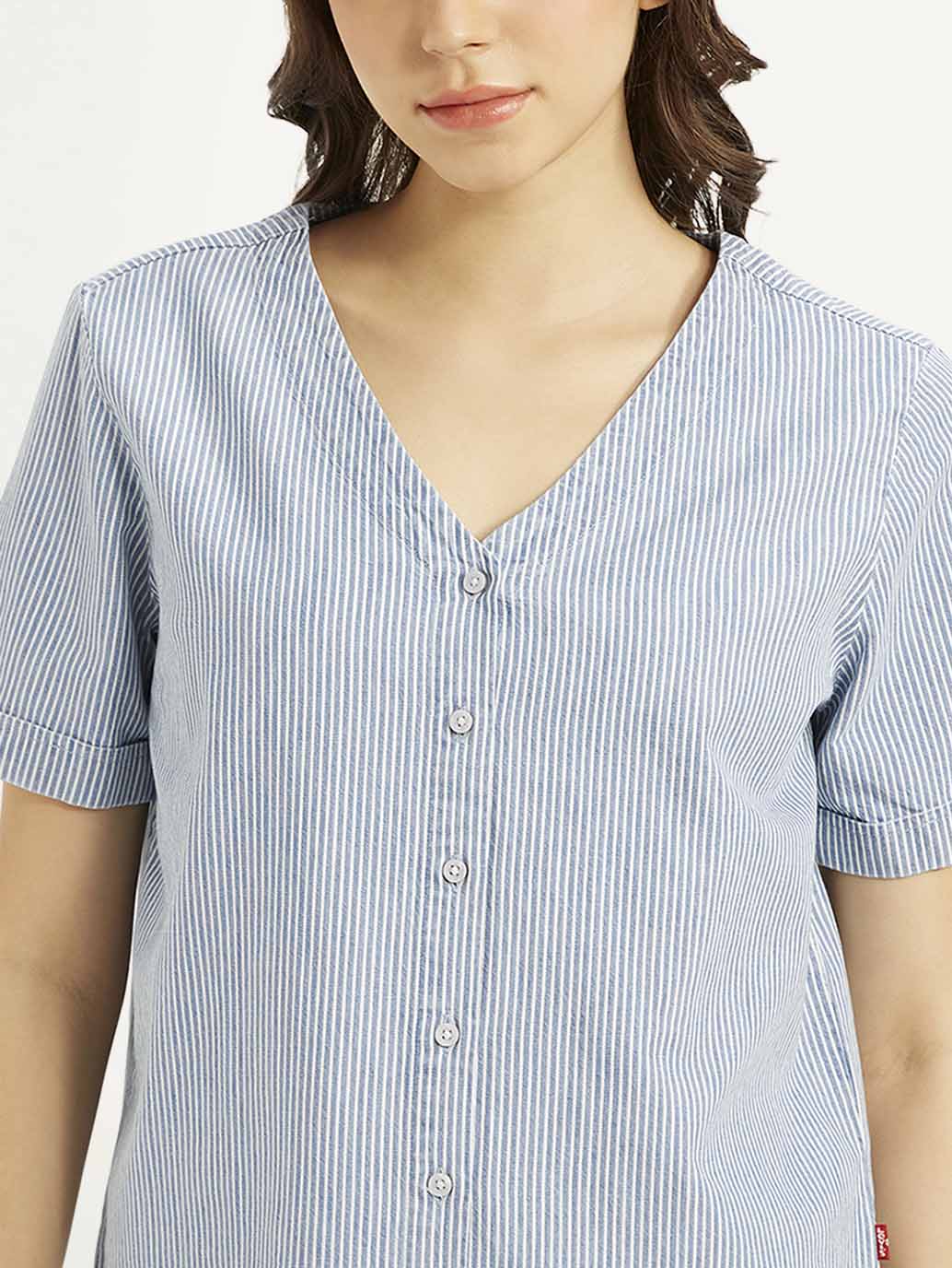 Women's Striped Regular Fit Shirt - 07f37815-2c7e-47f6-9416-ae131ff32a4e View