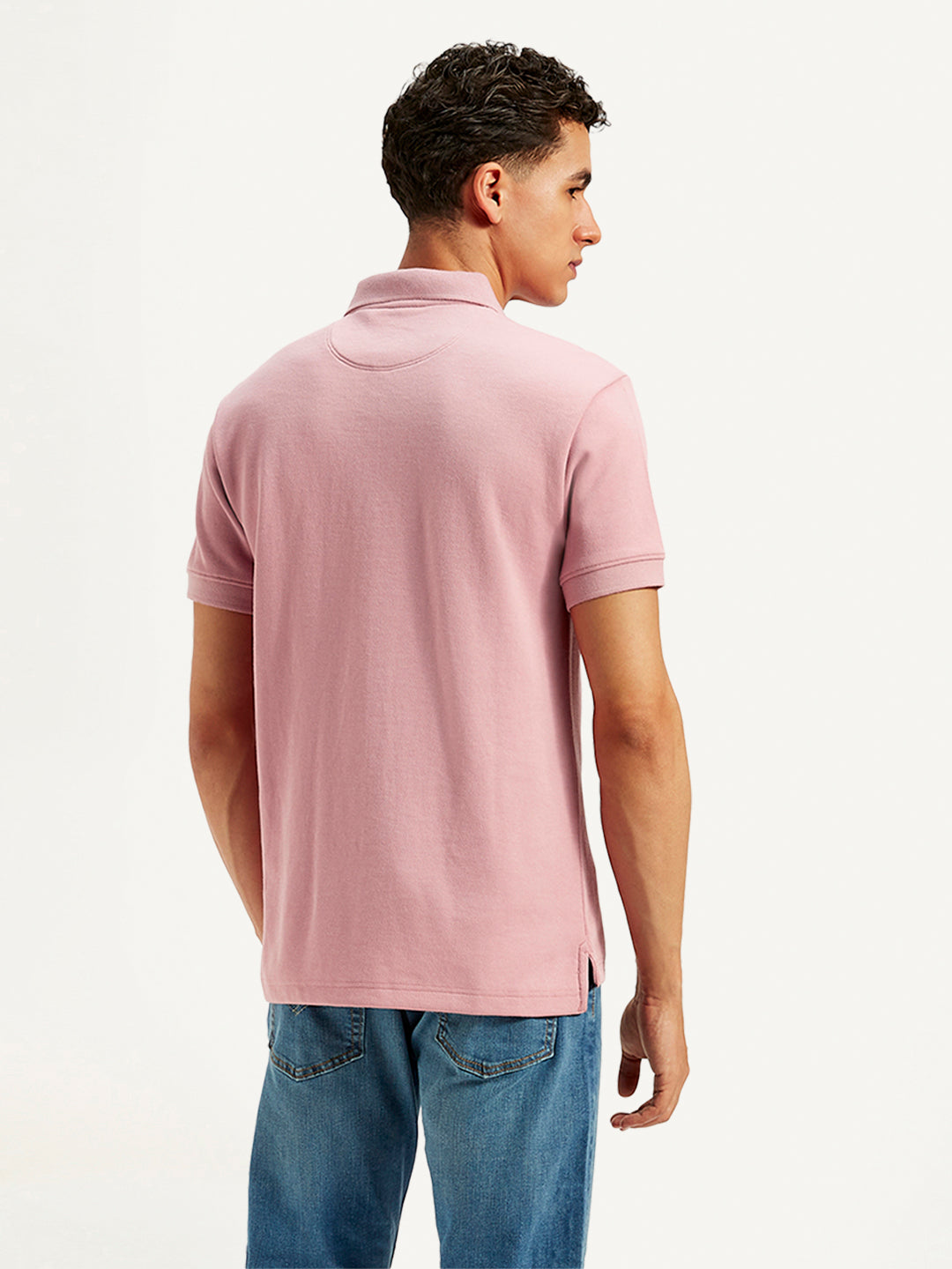 Men's Solid Slim Fit Polo T-Shirt - 20 View