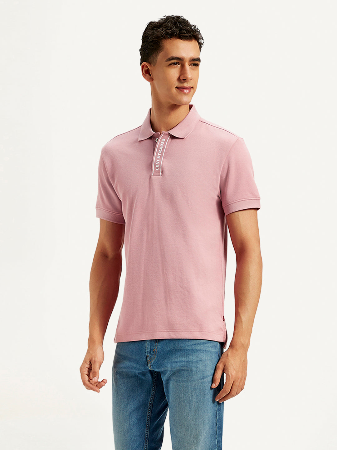 Men's Solid Slim Fit Polo T-Shirt - 20 View