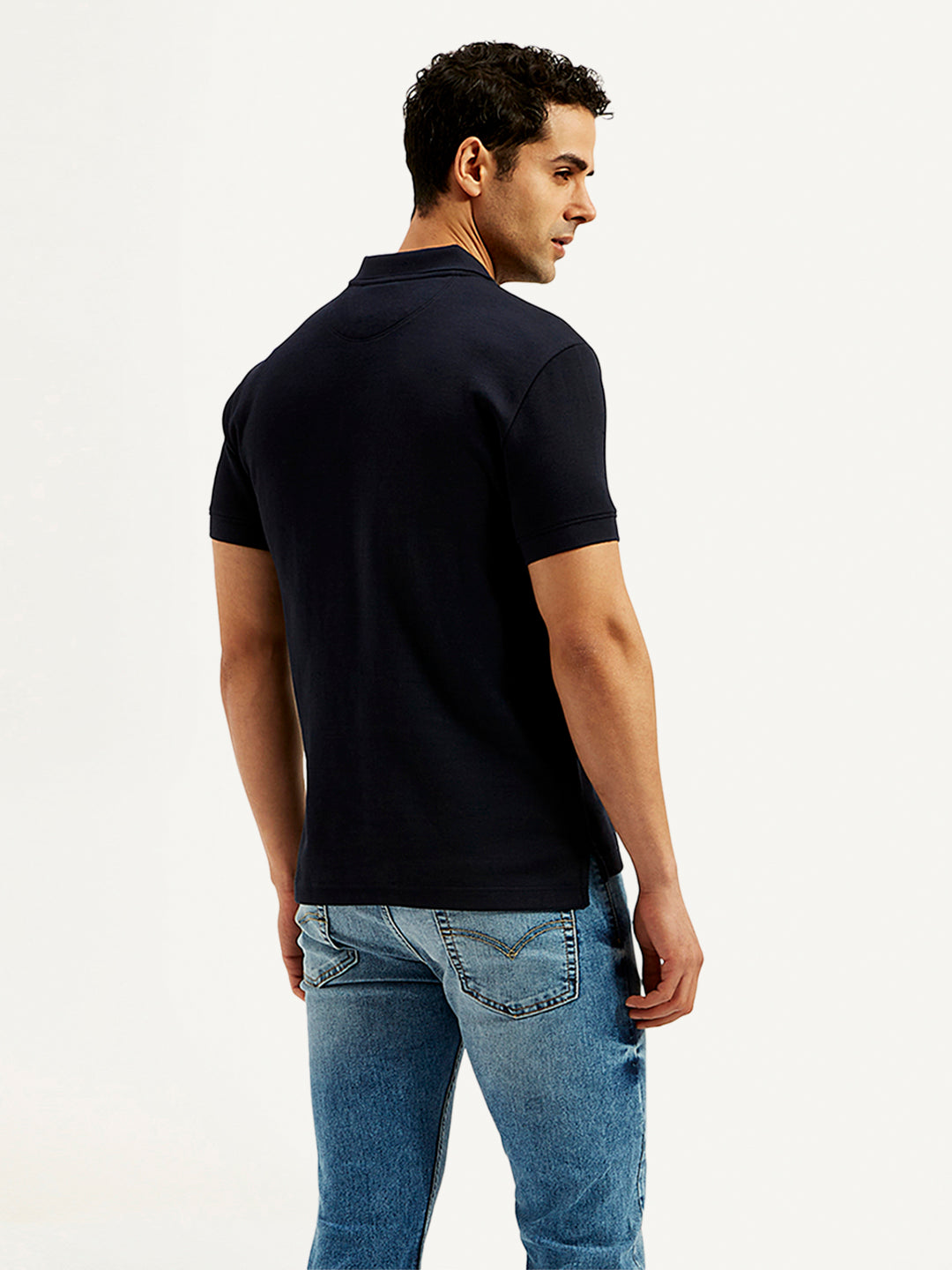 Men's Solid Slim Fit Polo T-Shirt - 20 View