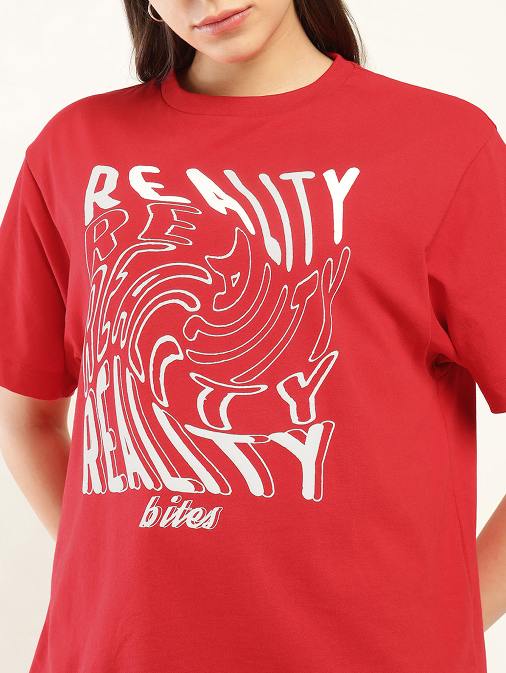 Women's Graphic Oversized T-Shirt - Detail View