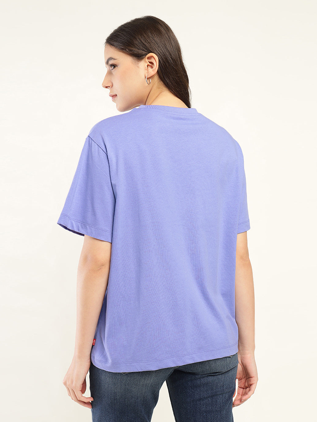 Women's Typographic Oversized T-Shirt - Back View