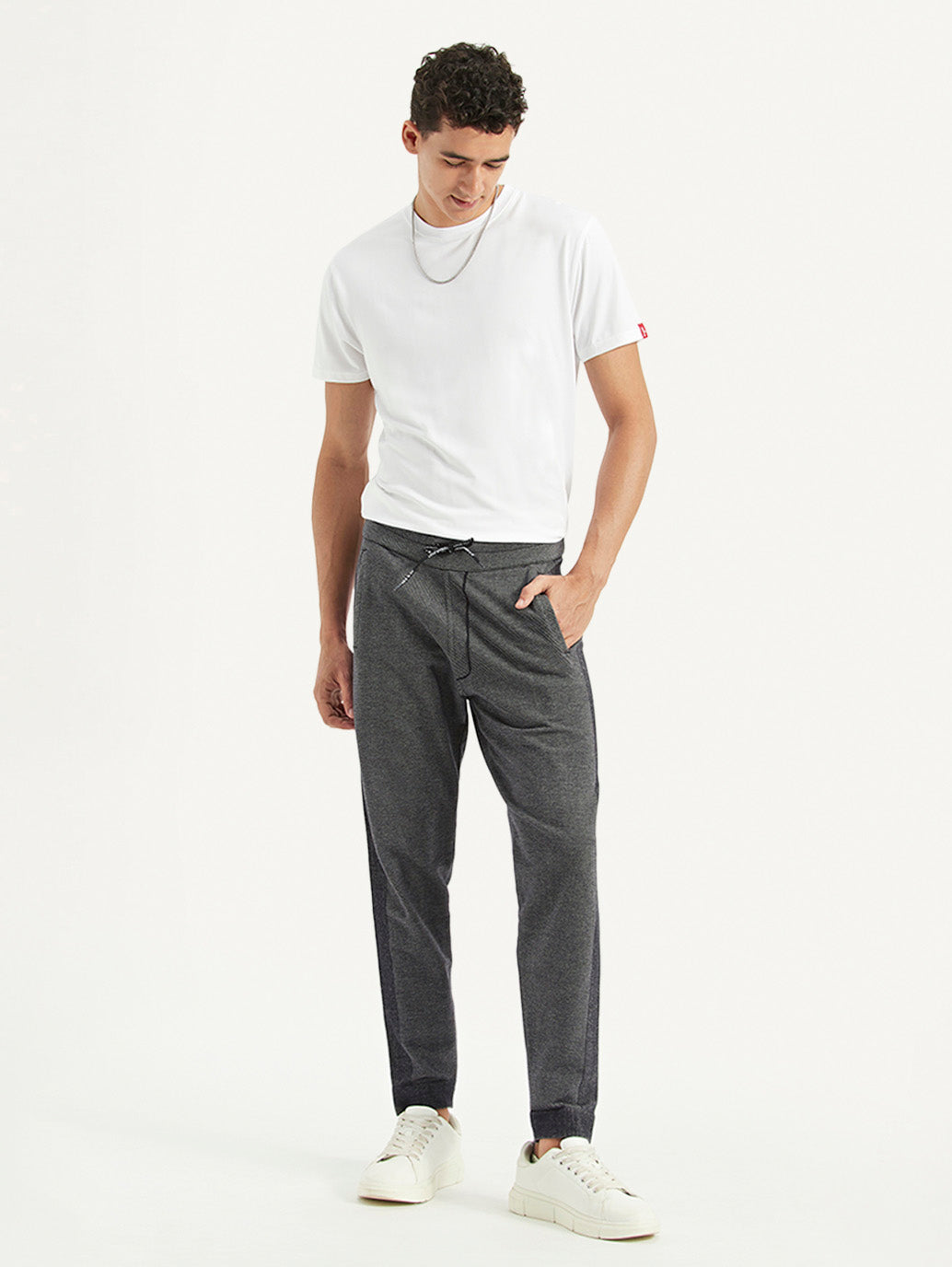 Men's Grey Regular Fit Jogger - Styleshot View