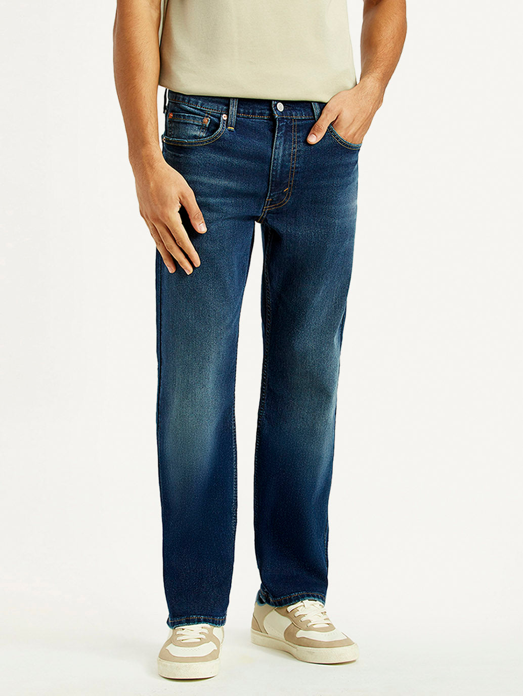 Men's 513 Dark Indigo Slim Straight Fit Mid Rise Jeans - Front View