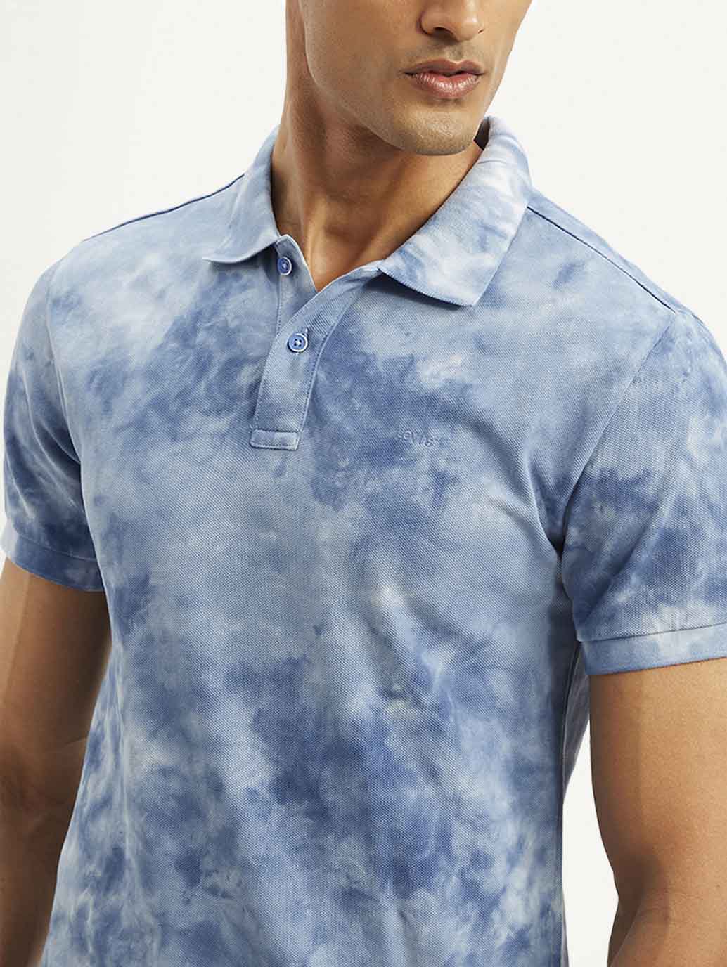 Men's Abstract Dyed Slim Fit Polo T-shirt - 46f61ab9-3094-4513-aed1-534771d36aab View