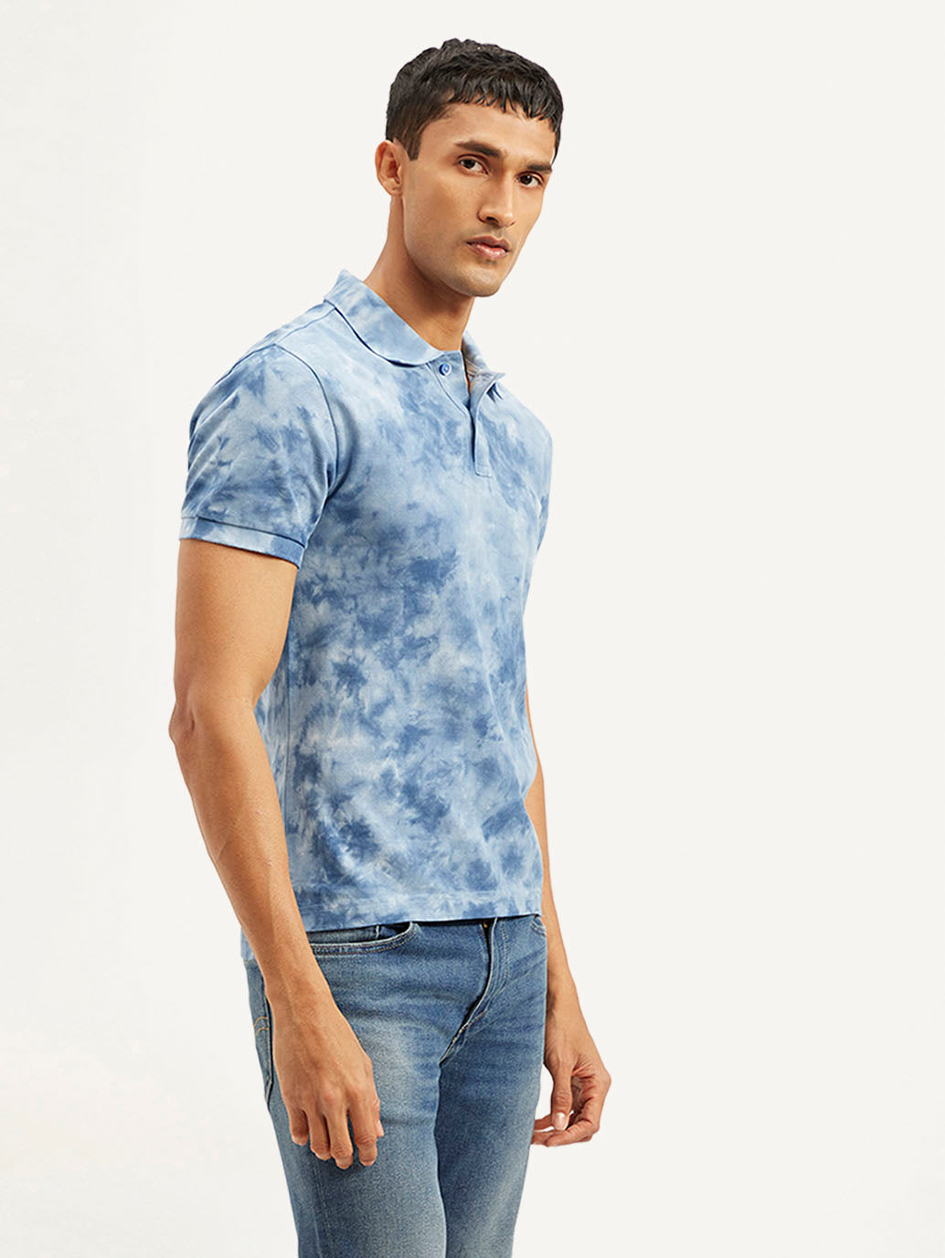 Men's Abstract Dyed Slim Fit Polo T-shirt - c2cabe6b-7f16-4186-9b81-4e56c27cafec View