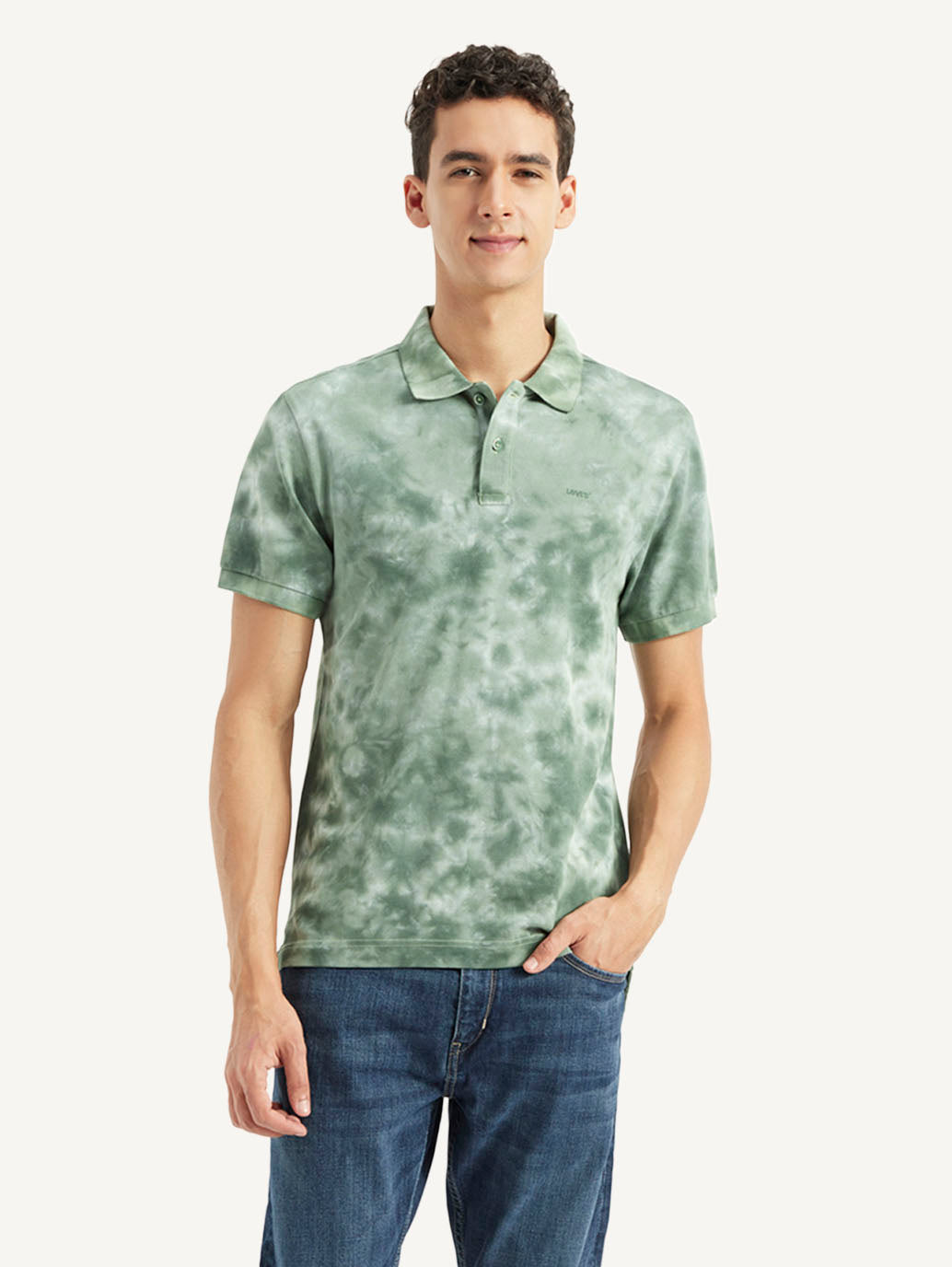 Men's Abstract Dyed Slim Fit Polo T-shirt - d3351015-854e-4e3e-b169-39f2366ff770 View