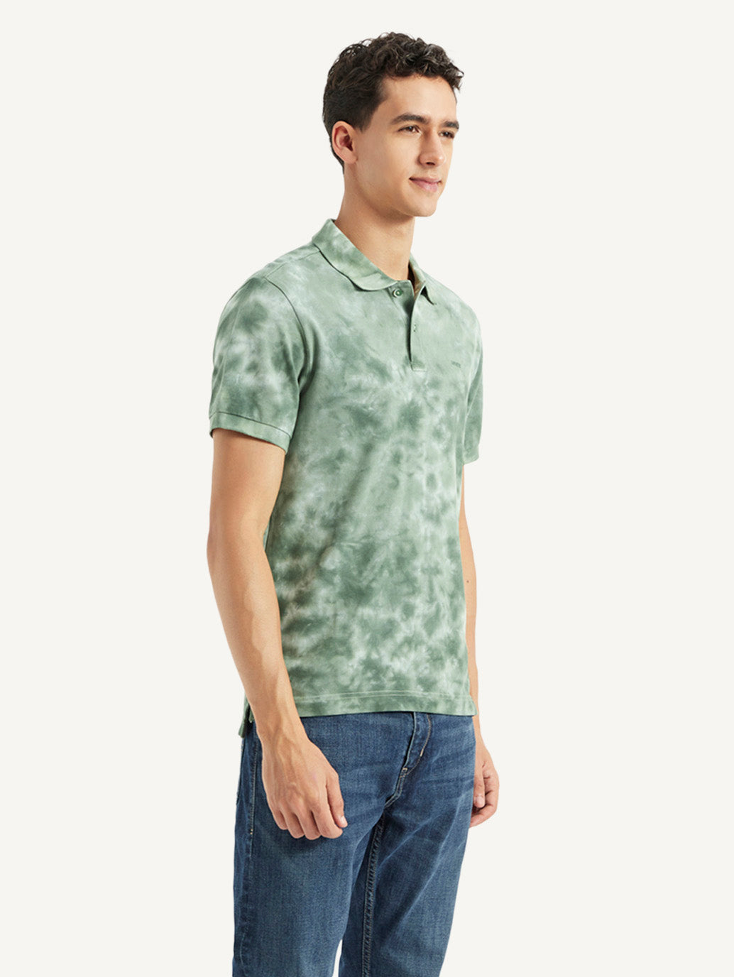 Men's Abstract Dyed Slim Fit Polo T-shirt - 9276a296-45a5-4cd8-9e70-3457f8da5693 View