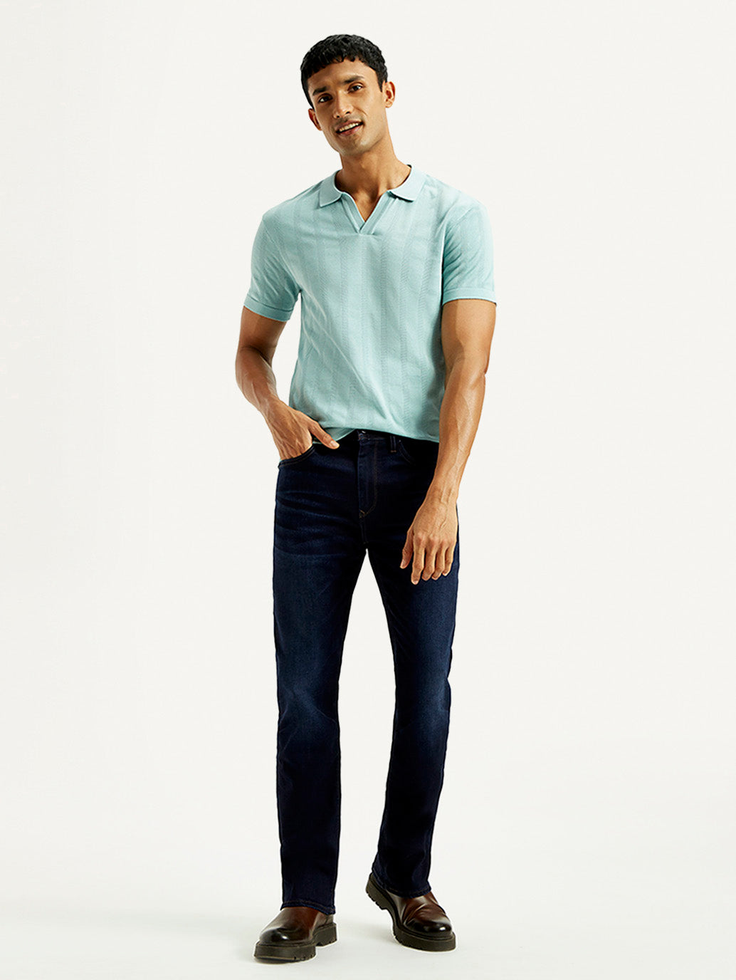 Men's 527 Med Indigo Bootcut Fit Mid Rise Jeans - Styleshot View