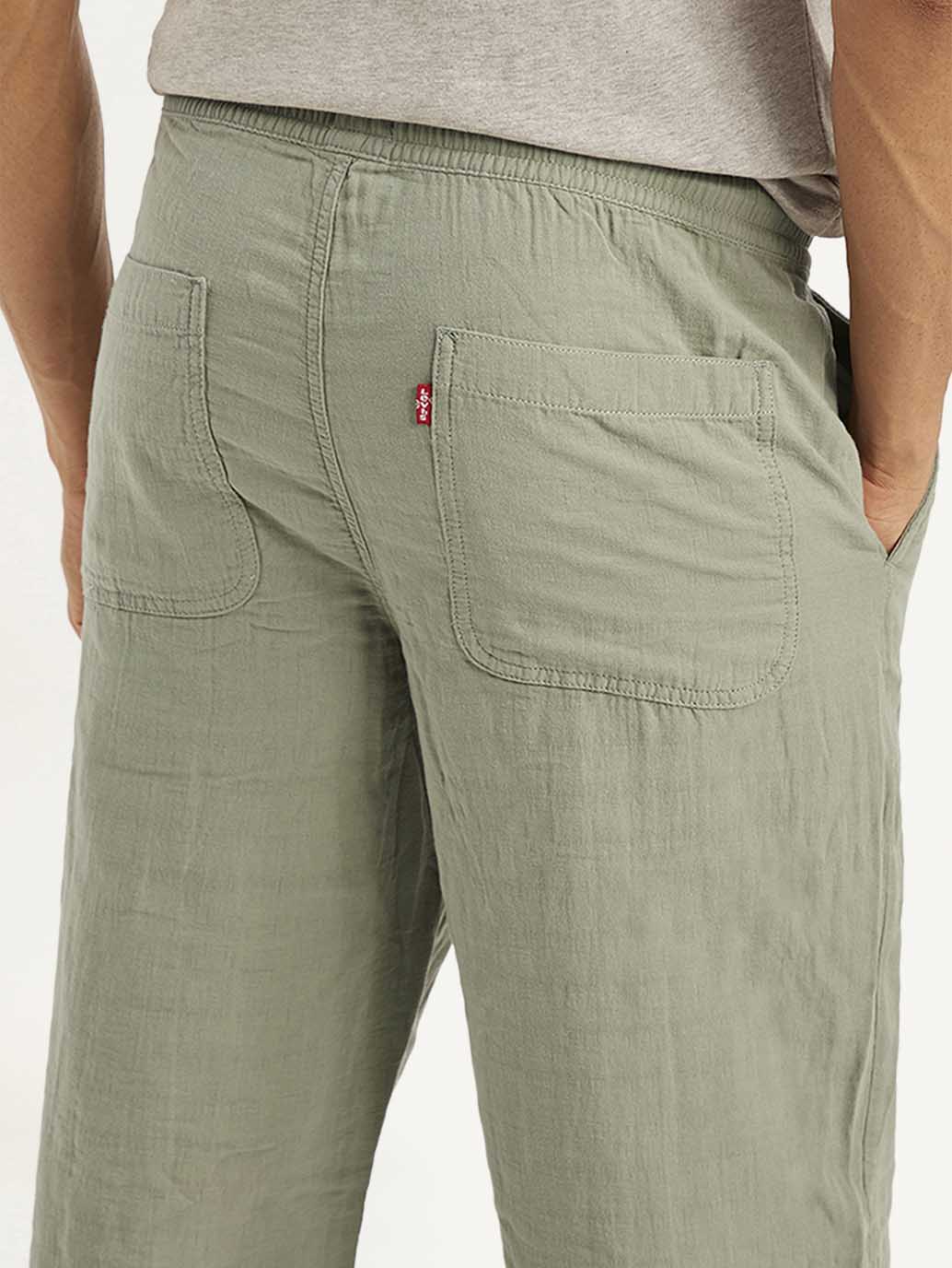 Men's Grey Loose Straight Fit Chino Trousers - c16f191e-c715-48ad-9408-b27602dfc2b5 View