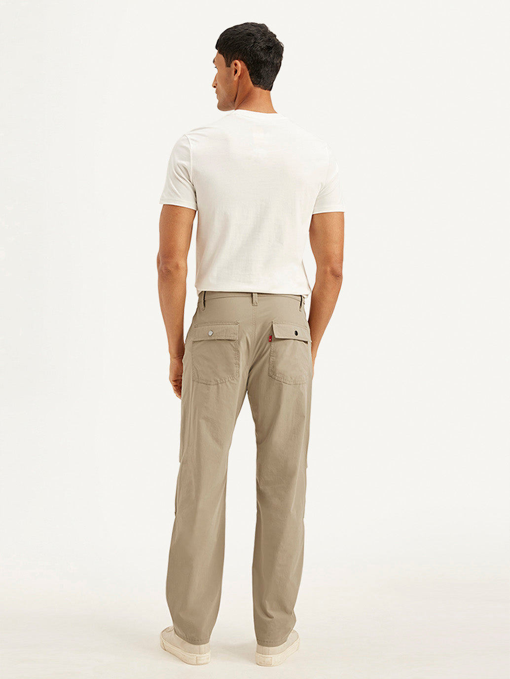 Men's Beige Loose Fit Chino Cargos - c12f7322-977b-437d-9c6e-cb9151e5358c View