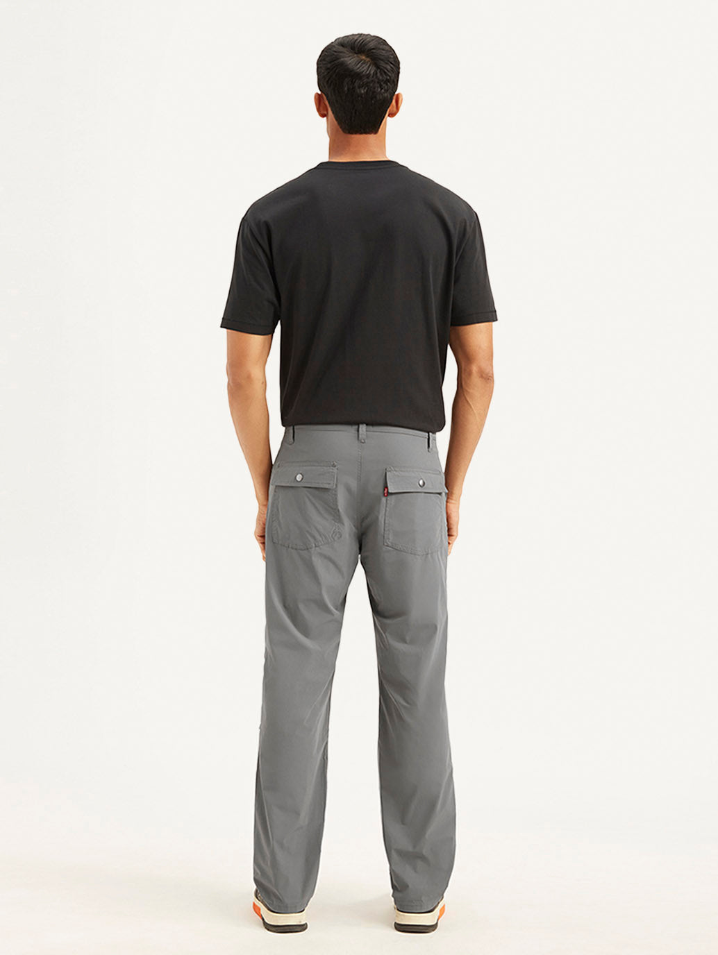 Men's Grey Loose Fit Chino Cargos - a89a483e-b45e-478d-bec9-b243f8852b59 View